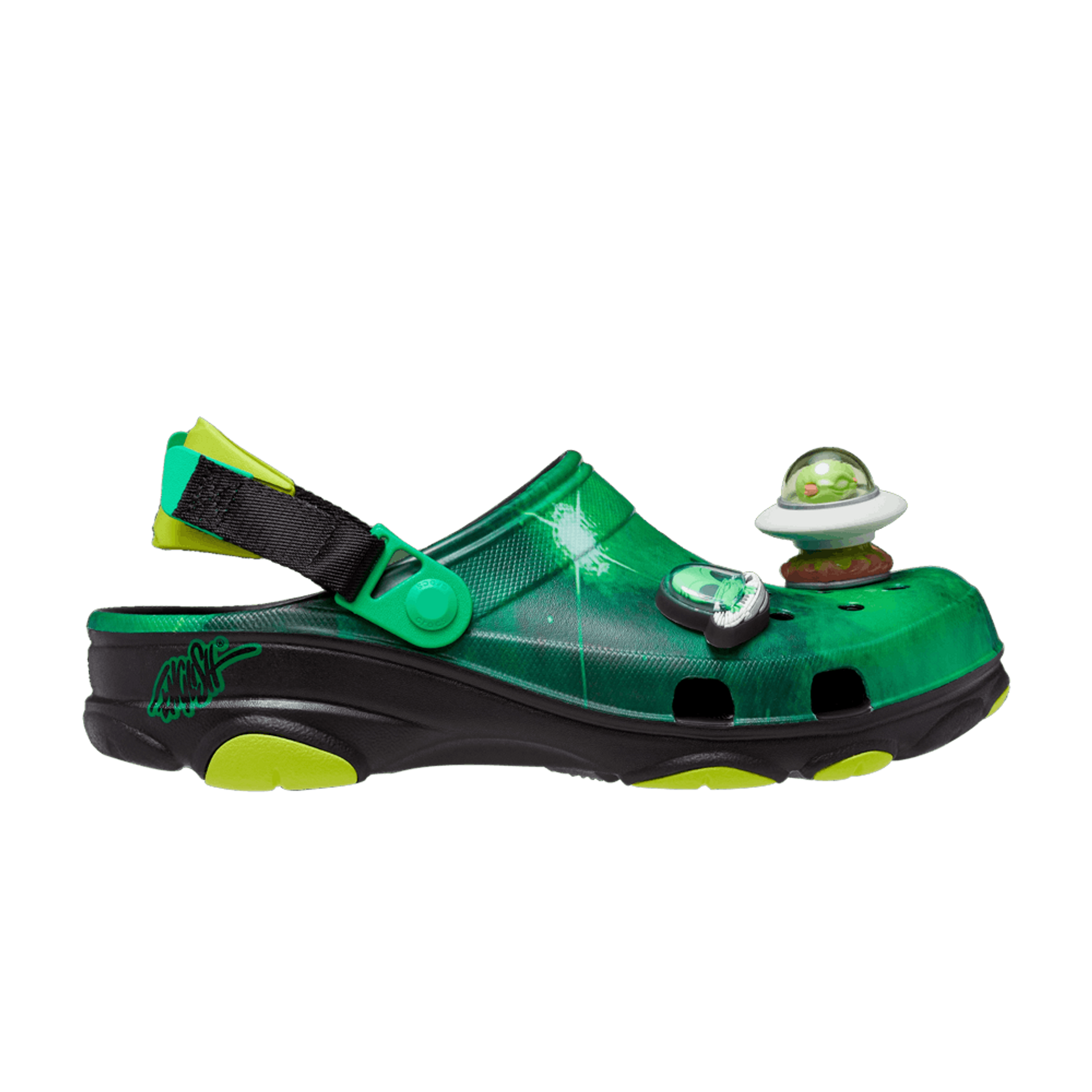 Ron English x Crocs All-Terrain Clog 'Area 54 - Green Galaxy'