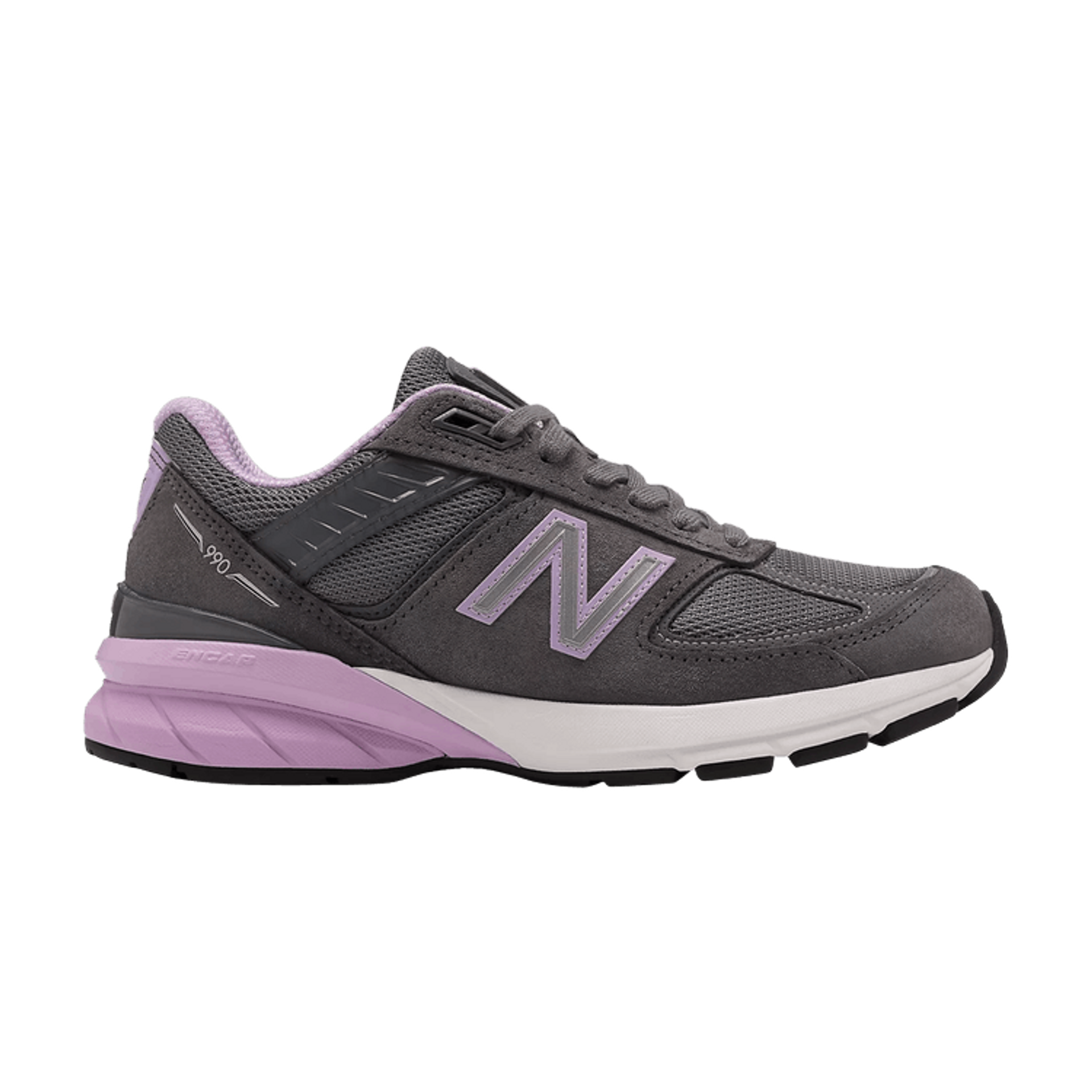 Wmns 990v5 Made In USA Wide 'Lead Dark Violet Glow'