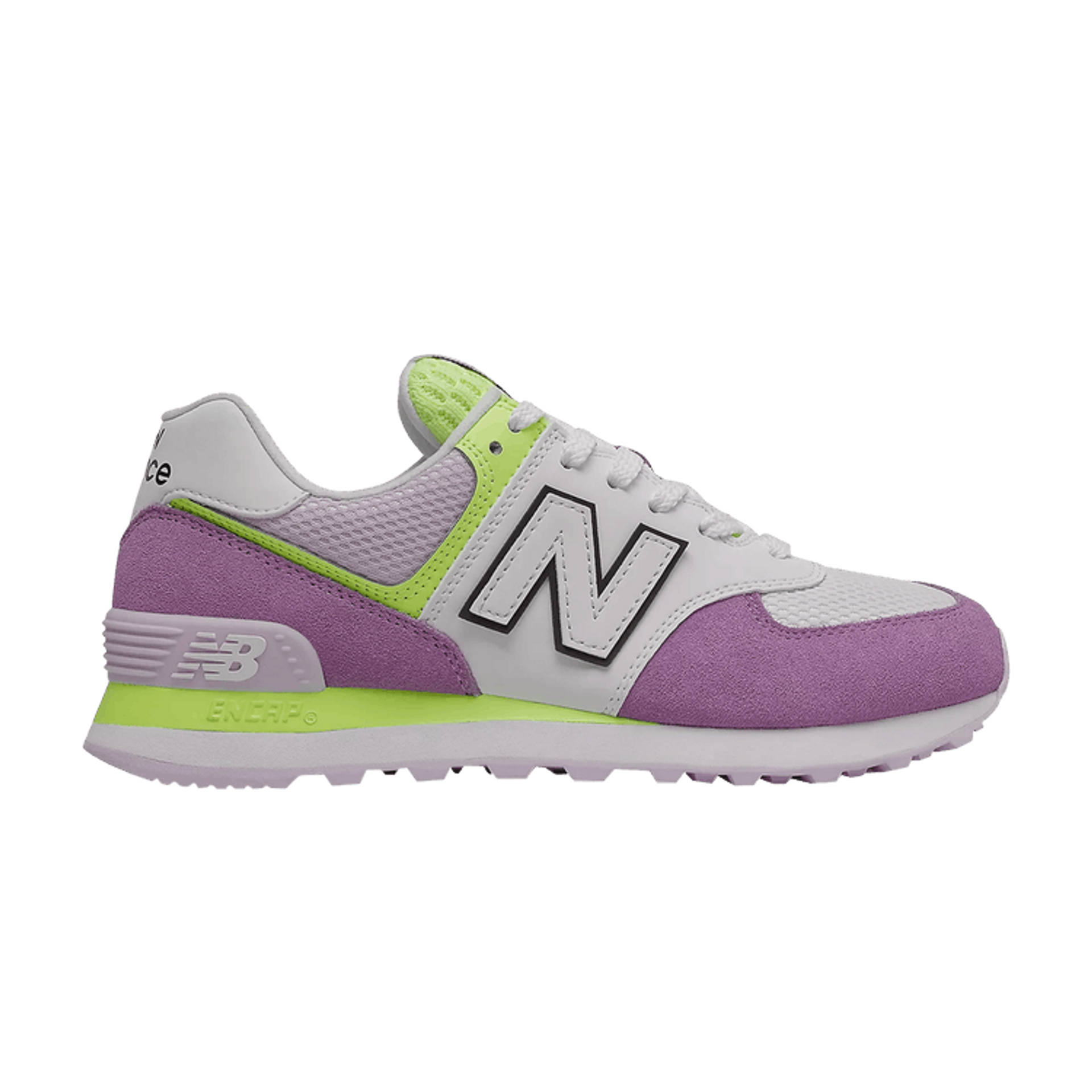 Wmns 574 Wide 'Purple Bleached Lime Glow'