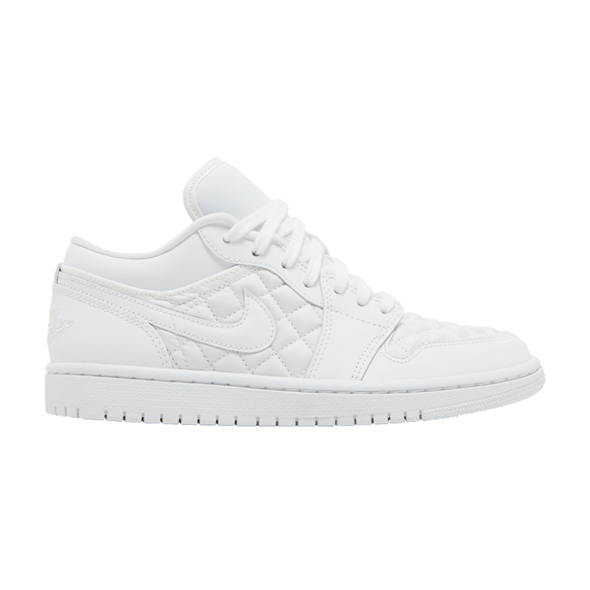 Wmns Air Jordan 1 Low 'Triple White Quilted'