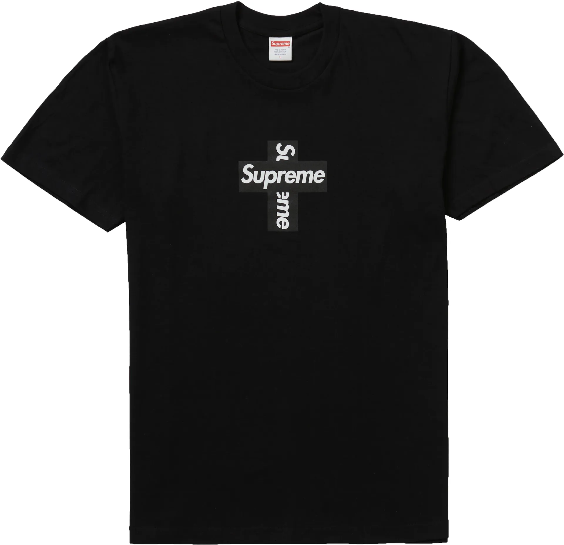 Supreme Cross Box Logo Tee 'Black'