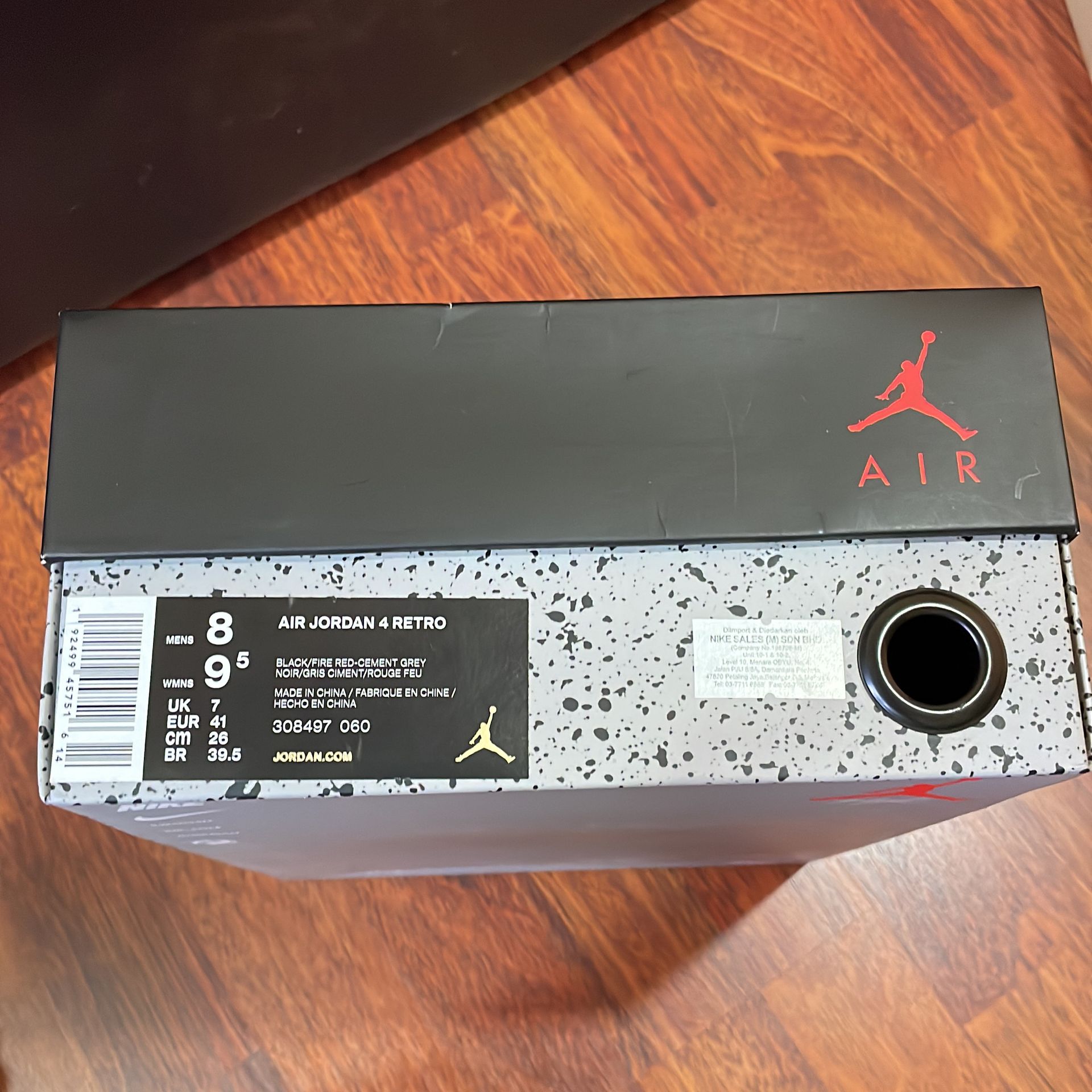 Air Jordan 4 Retro OG 'Bred' 2019