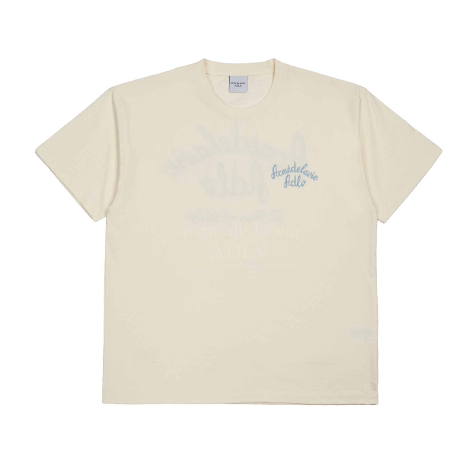 Acme De La Vie Script Logo Embroidery Short Sleeve T-Shirt 'Ivory' 