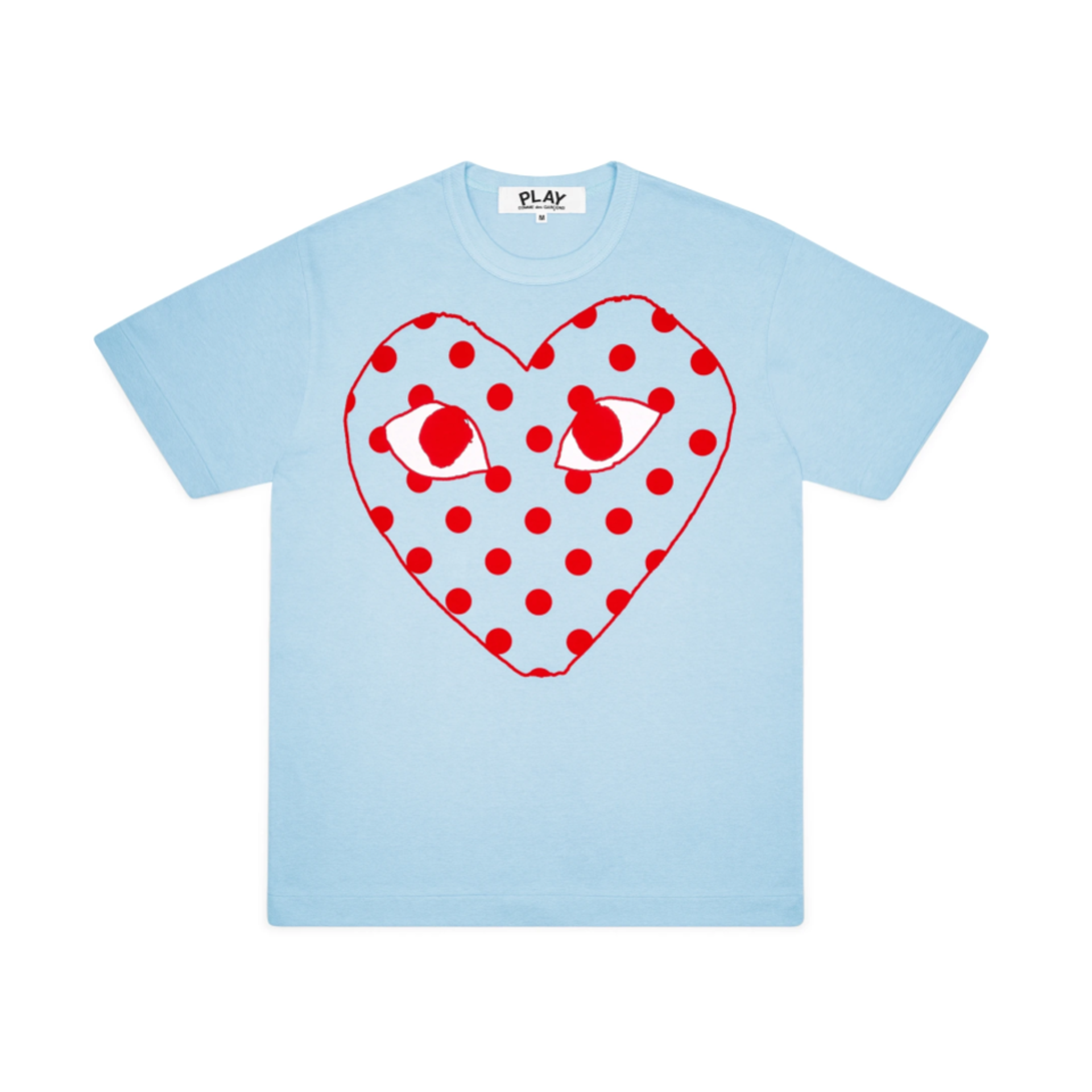 PLAY Comme des Garcons Polka Dot Heart T-Shirt (Blue) Ladies'