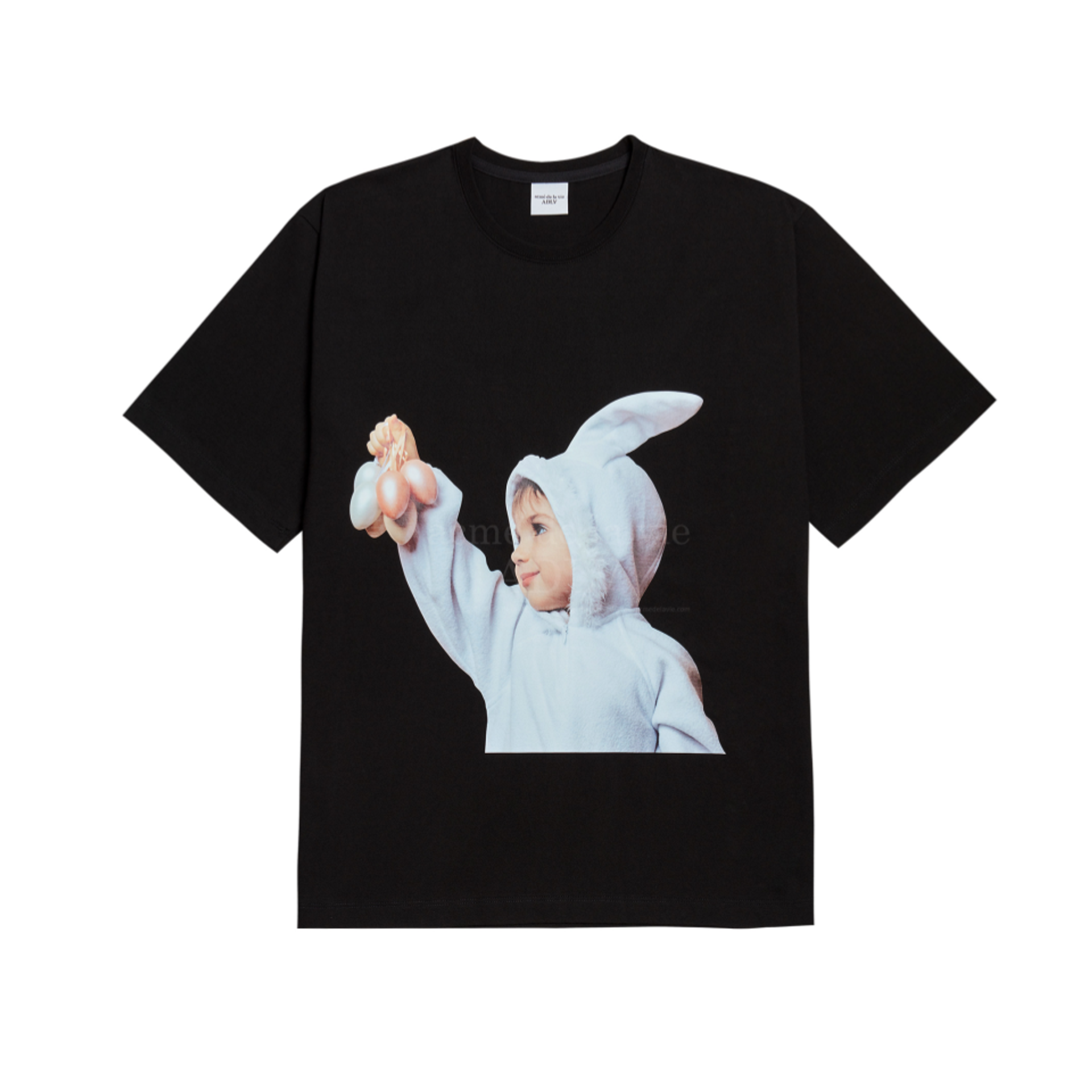 Acme De La Vie Baby Face Short Sleeve T-Shirt 'Black Rabbit' 