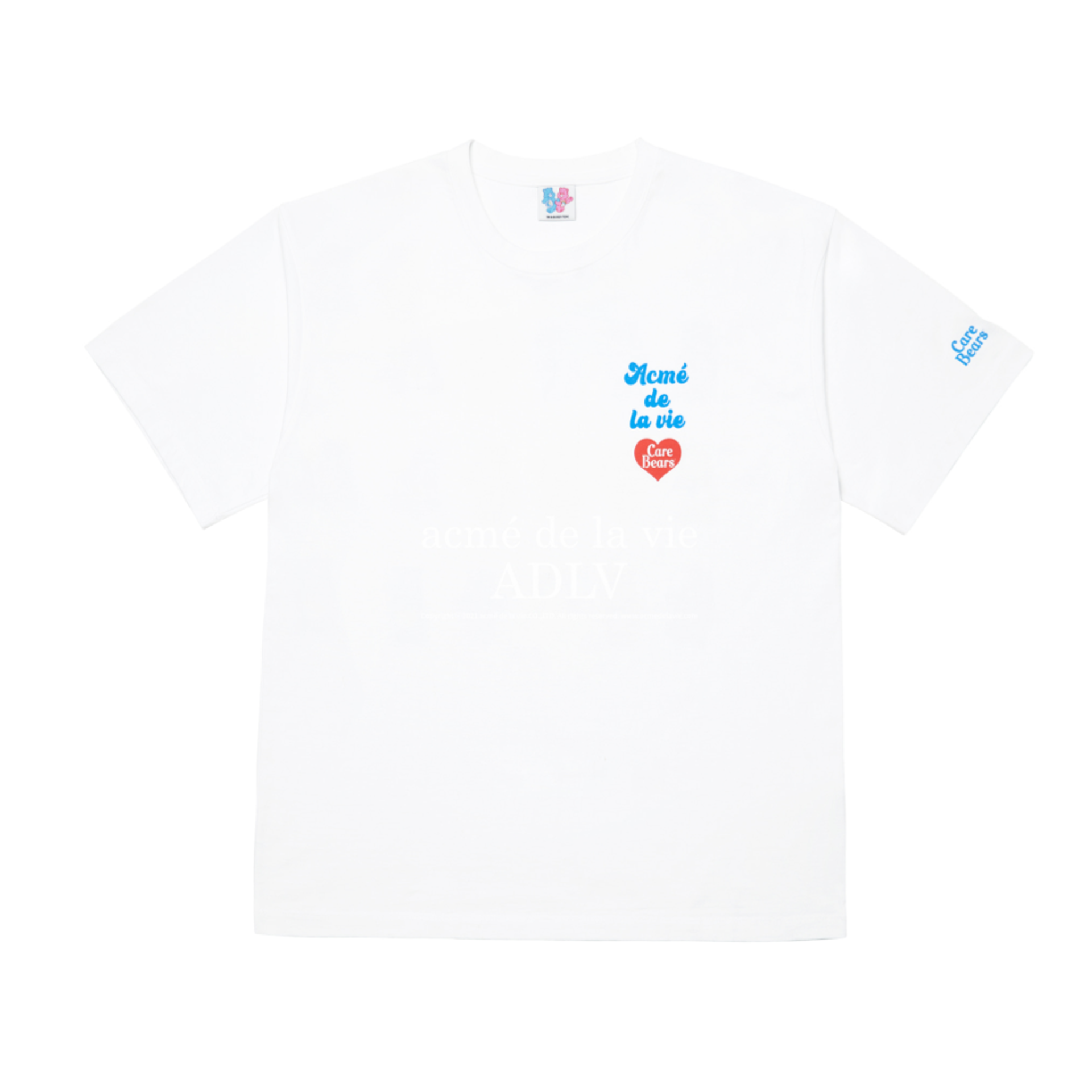 [Care Bears X Acme De La Vie] Colorful Care Bears Short Sleeve T-Shirts White 