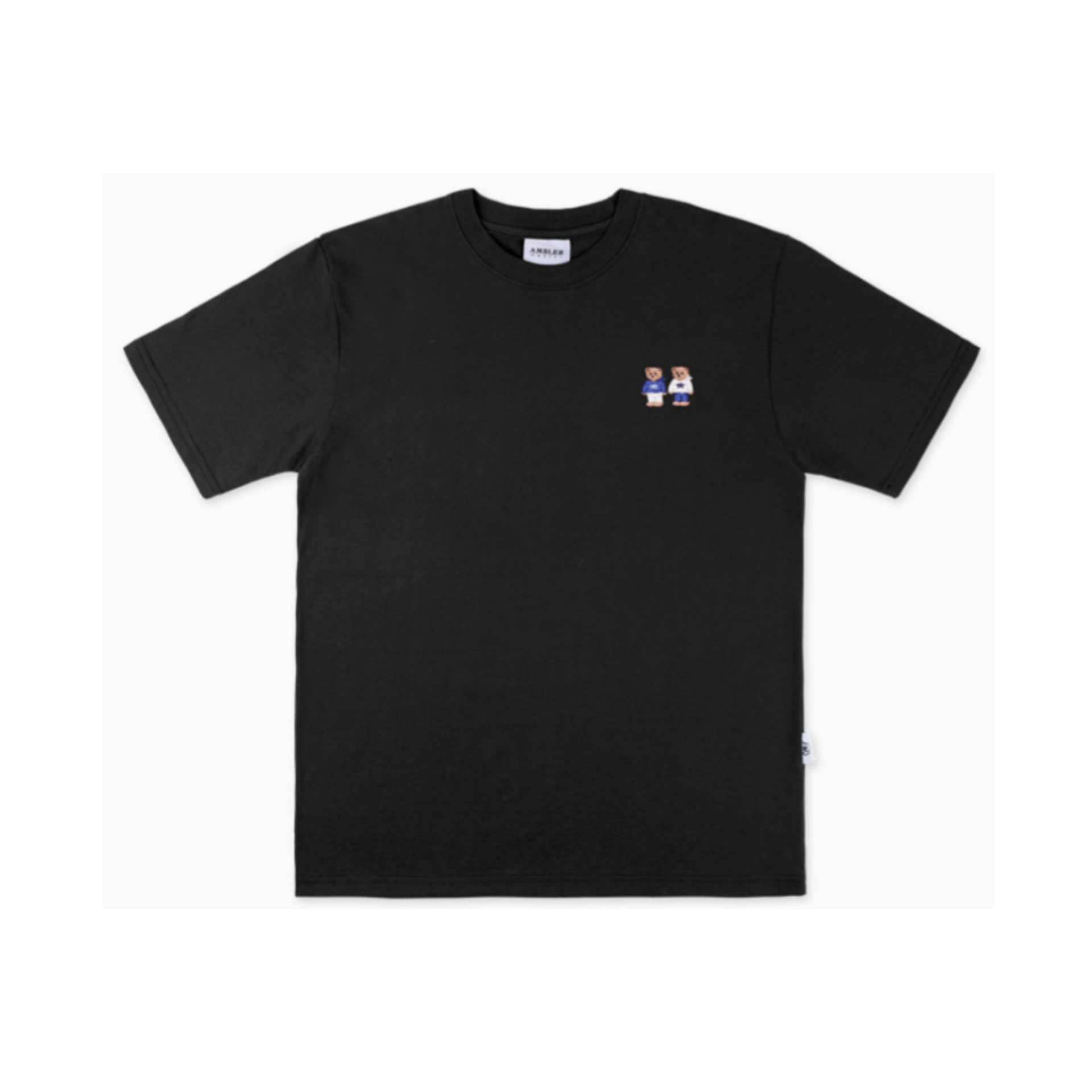 Ambler Twinlook Bear Overfit Short Sleeve T-shirt 'Black'
