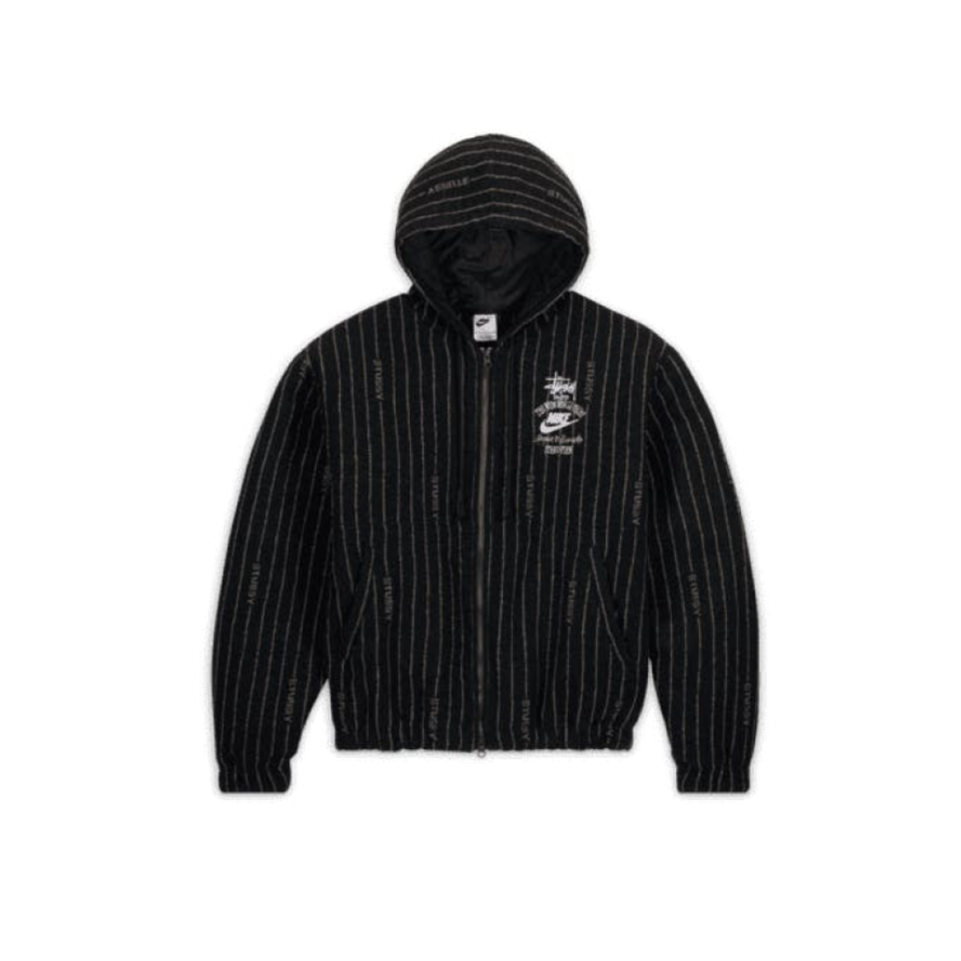 Stussy x Nike Striped Wool Jacket 'Black' (Asia Sizing)