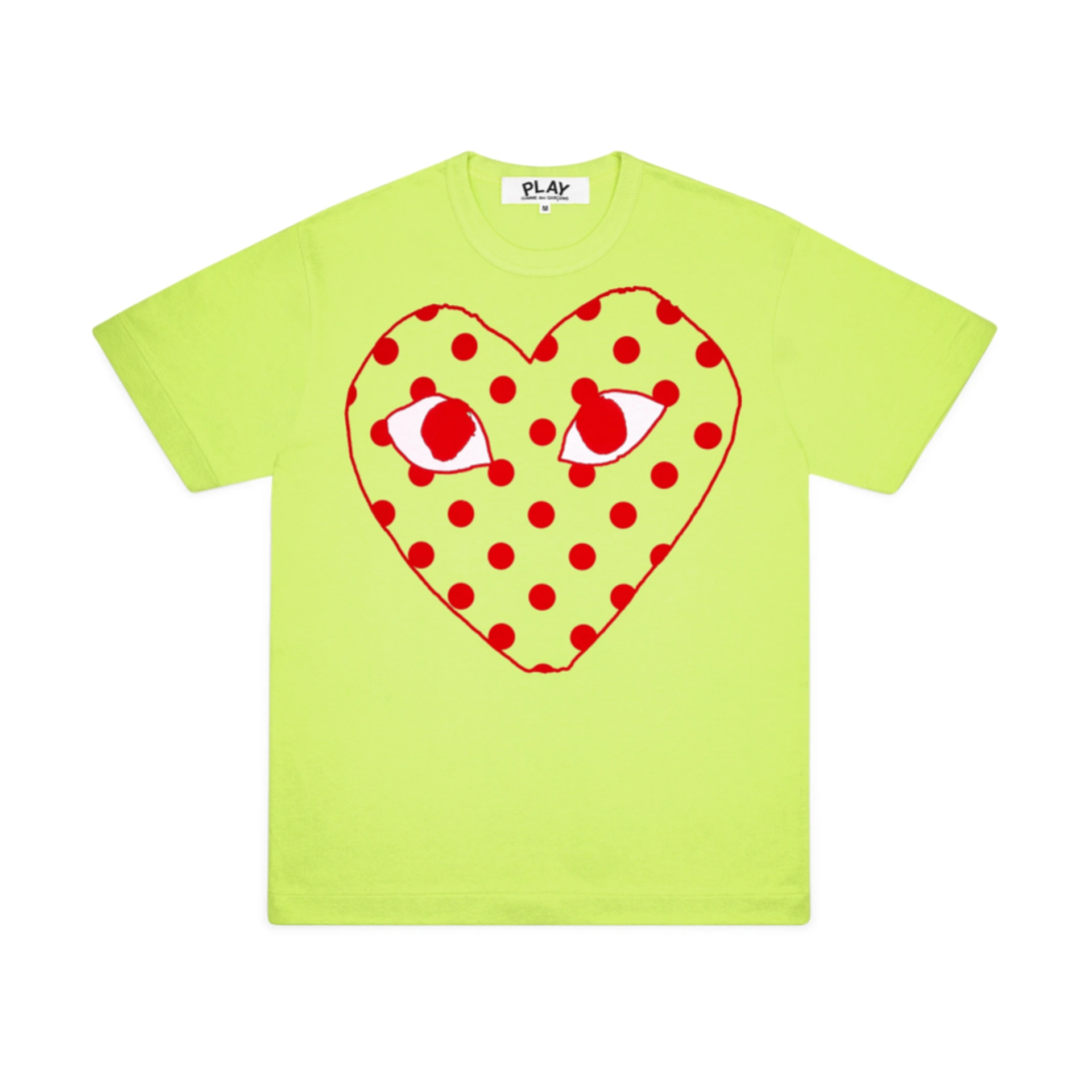 PLAY Comme des Garcons Polka Dot Heart T-Shirt (Green) Ladies'