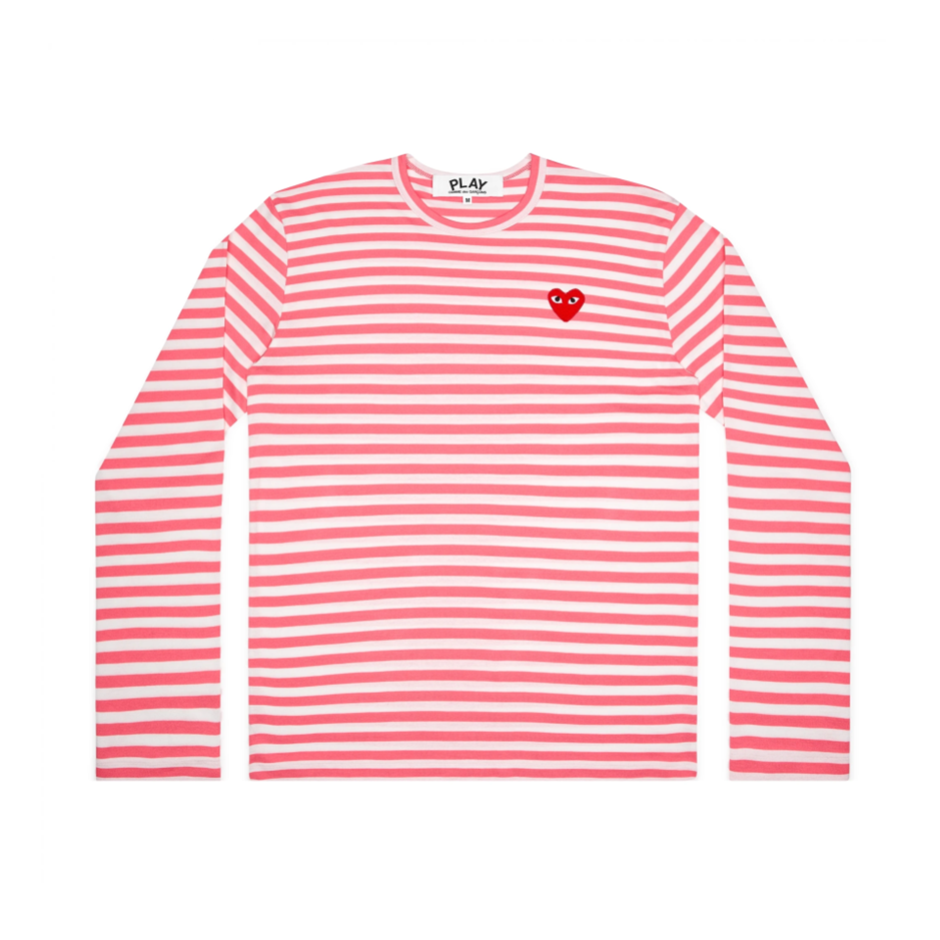 PLAY Comme des Garcons Striped T-Shirt (Pink) Men's