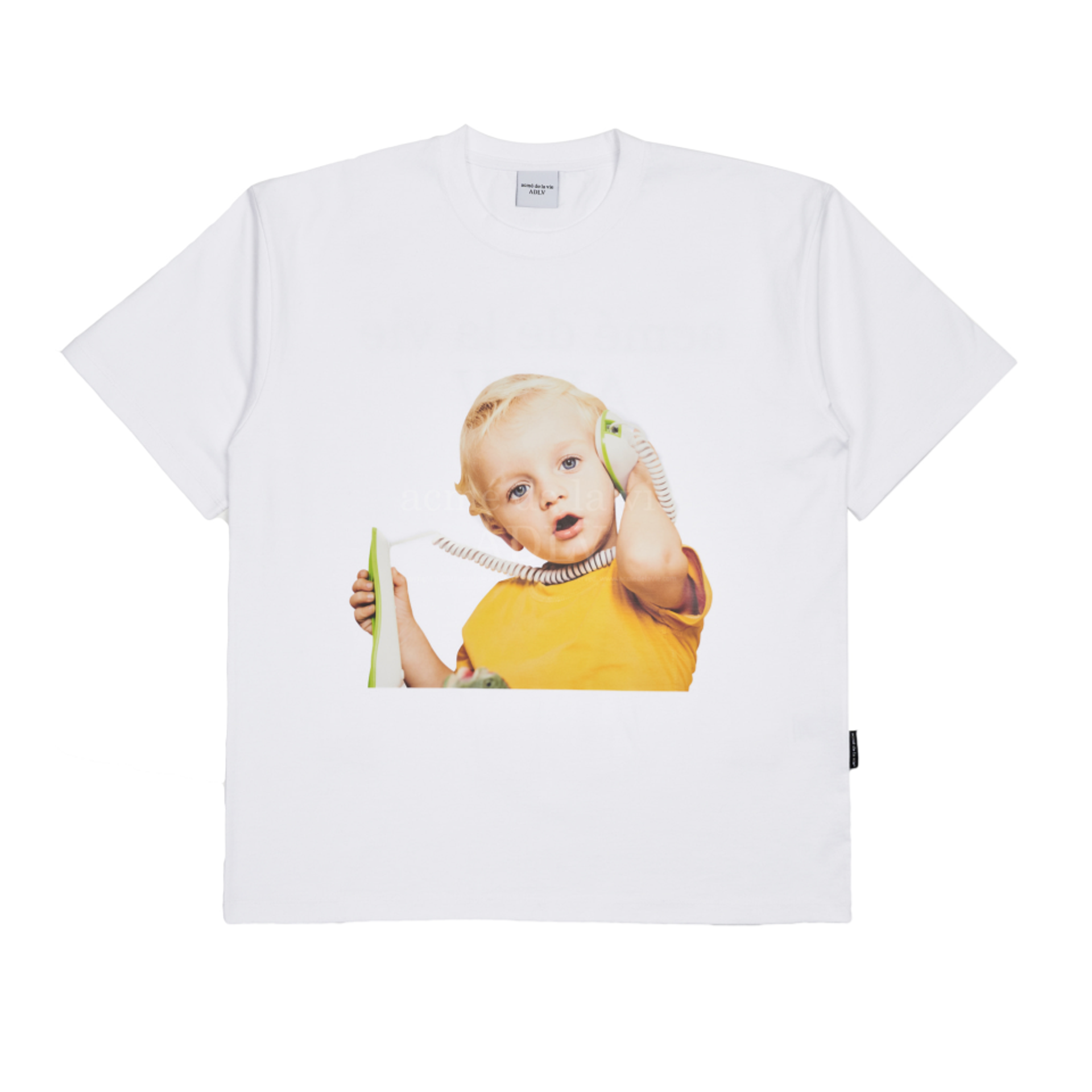 Acme De La Vie Baby Face Telephone Baby Short Sleeve T-Shirt R 'White'