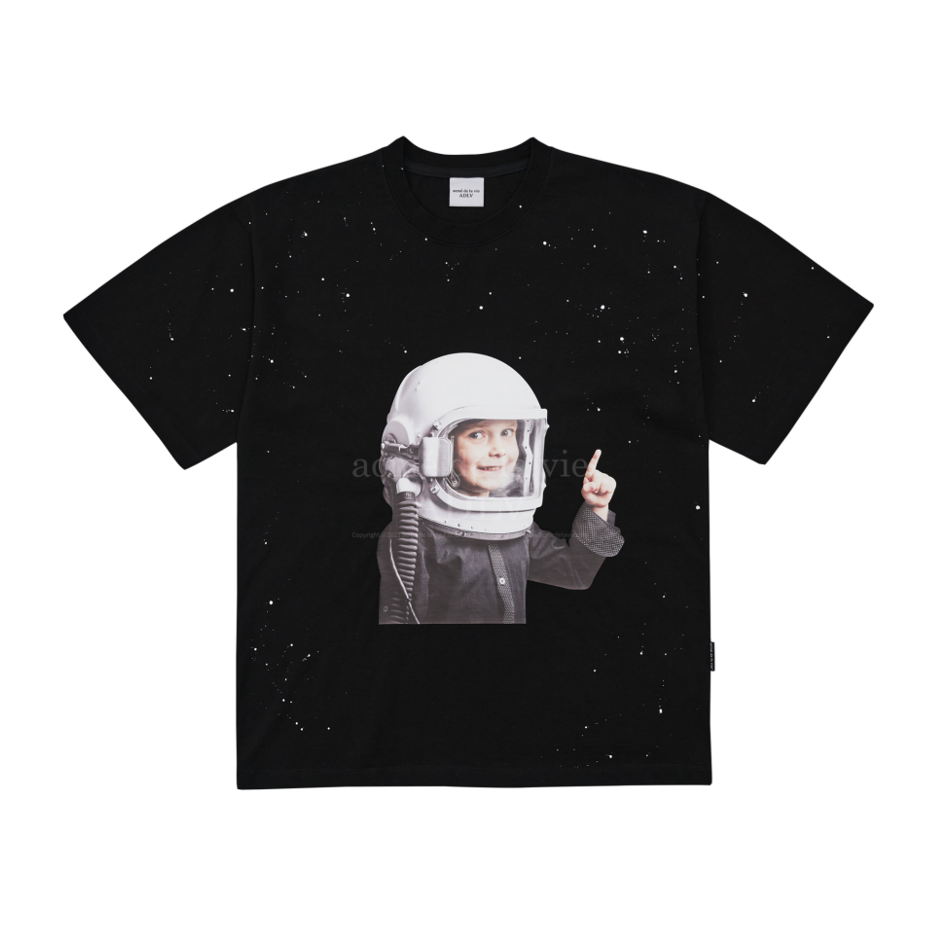 Acme De La Vie Baby Face Short Sleeve T-Shirt 'Black Space Travel' 