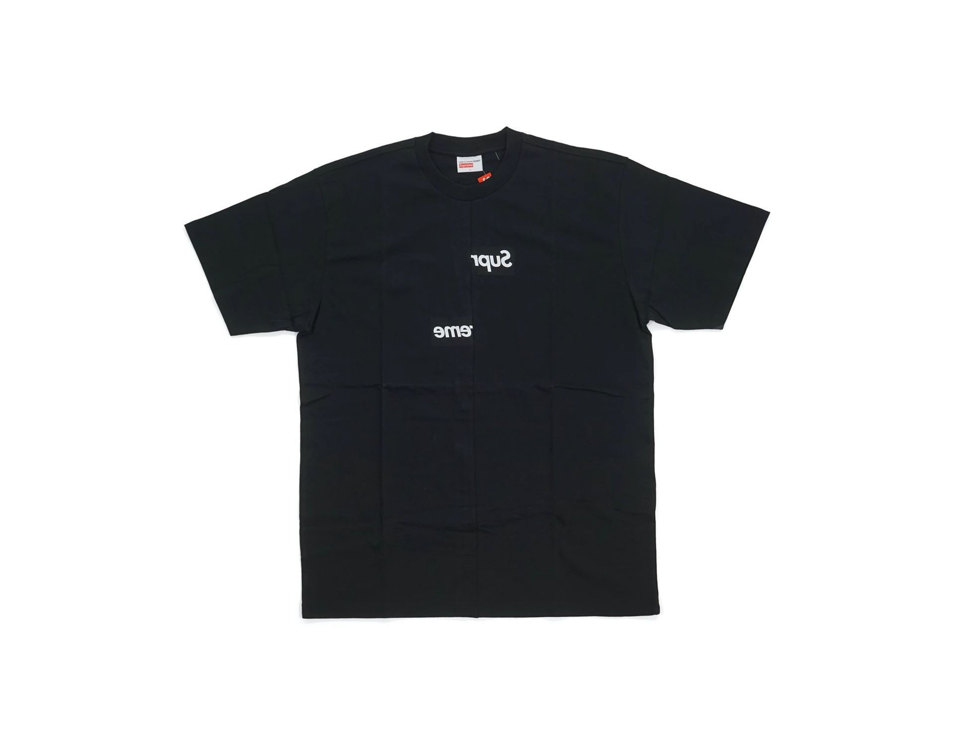 Supreme x Comme des Garçons Shirt Split Box Logo T-Shirt 'Black'