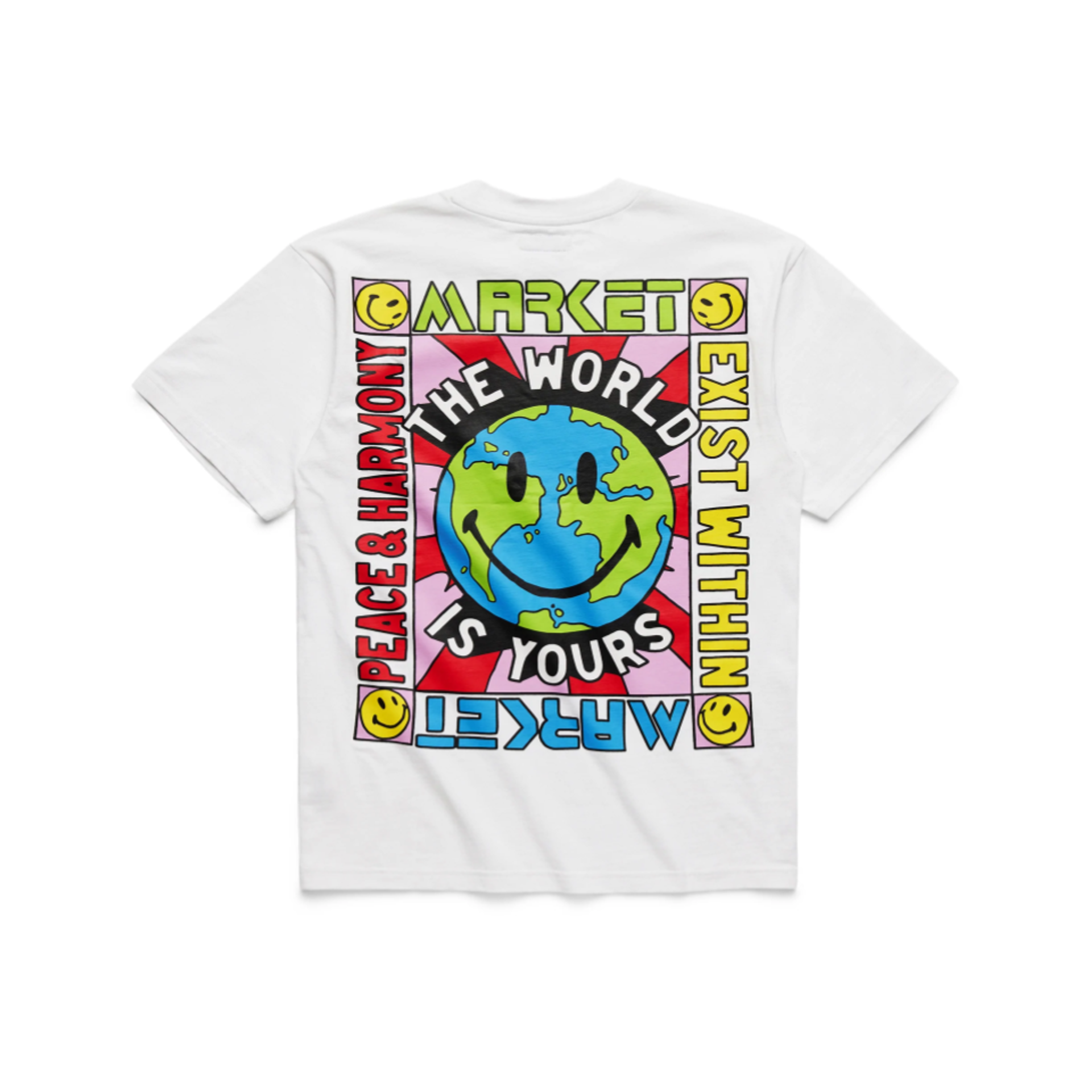 SMILEY PEACE AND HARMONY WORLD T-SHIRT 'WHITE'