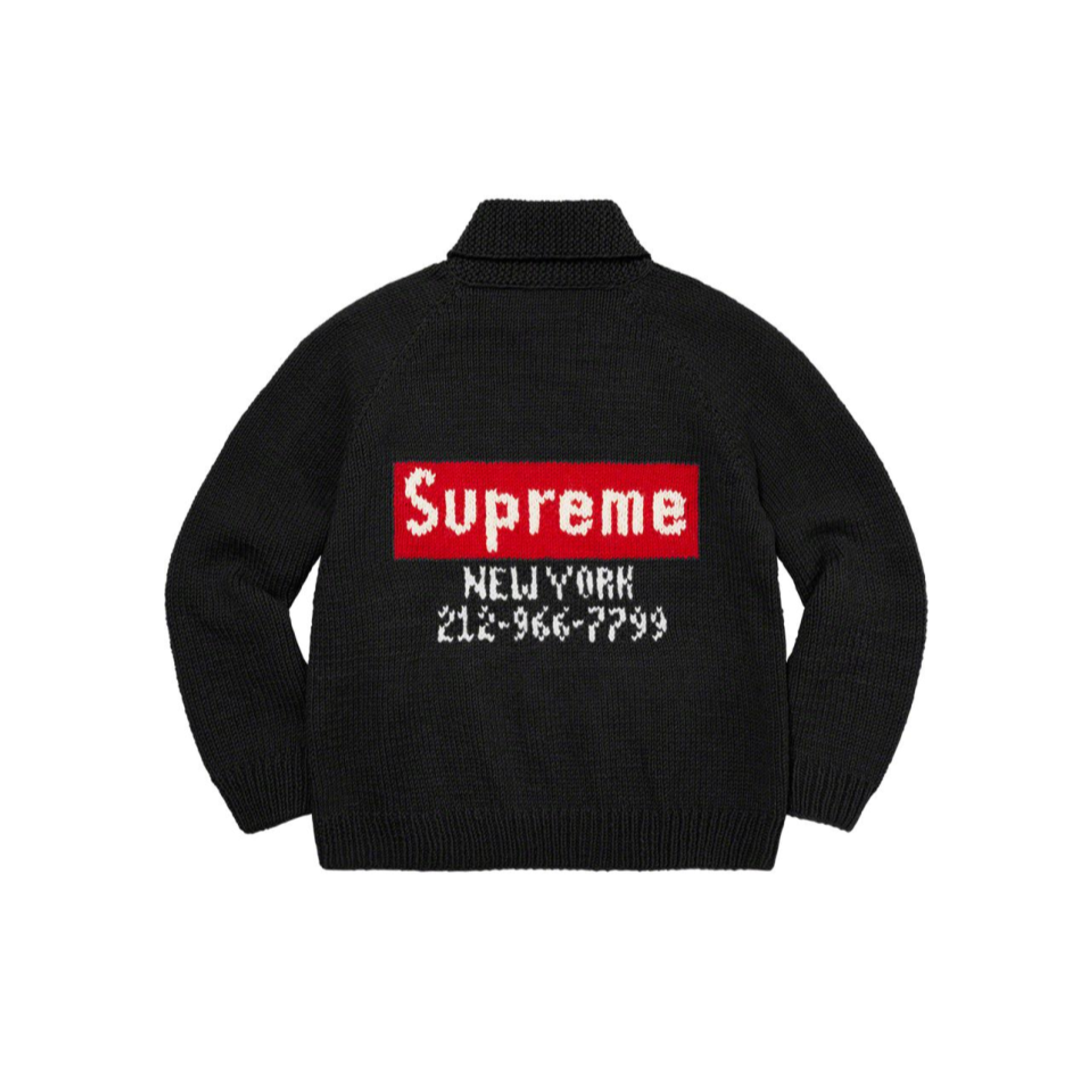 Supreme Box Logo Cowichan Sweater 'Black'