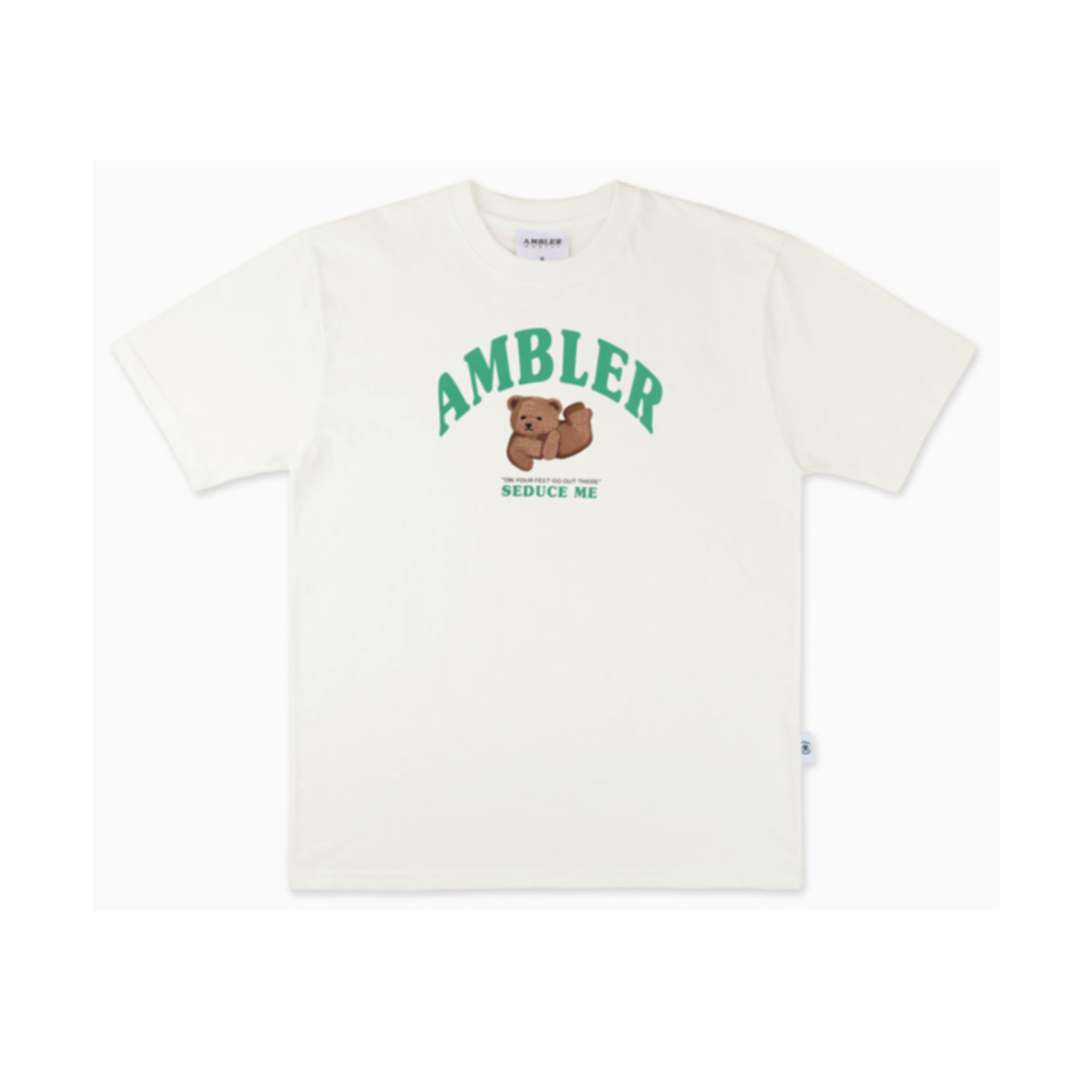Ambler Sliding Bear Overfit Short Sleeve T-shirt 'Cream'