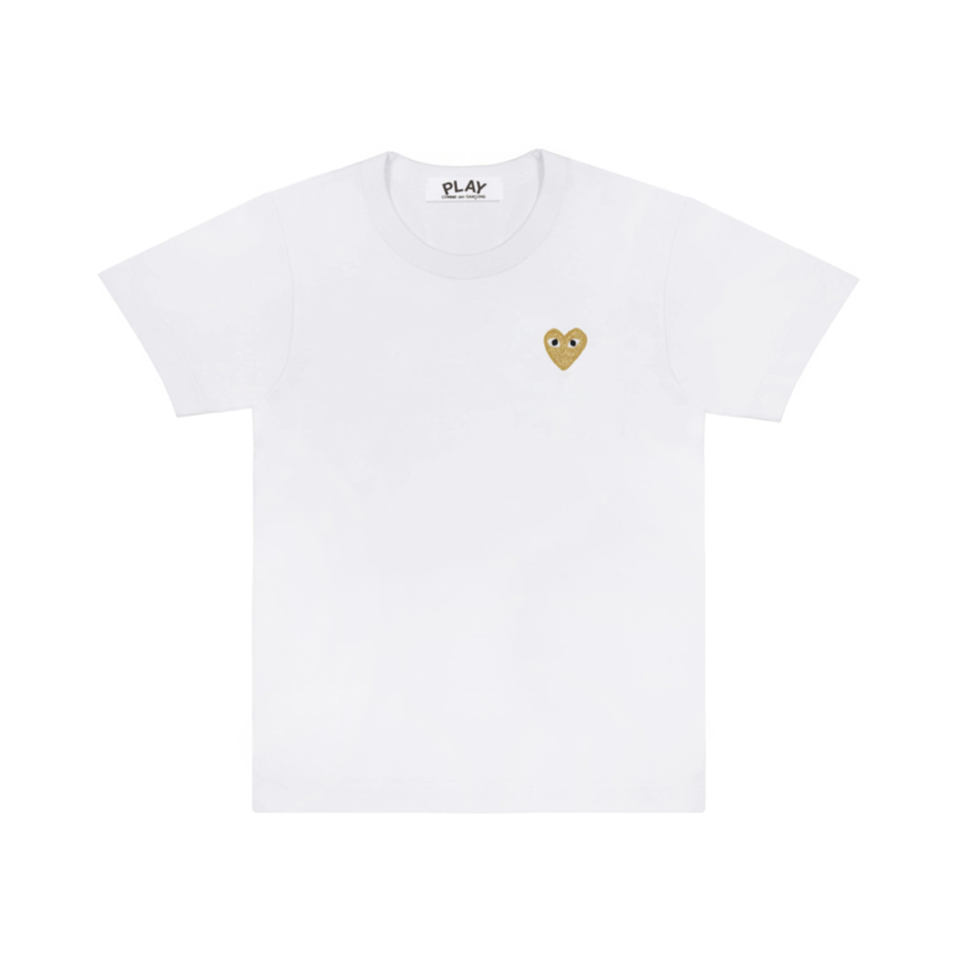 PLAY Gold Heart T-Shirt (White) Ladies'