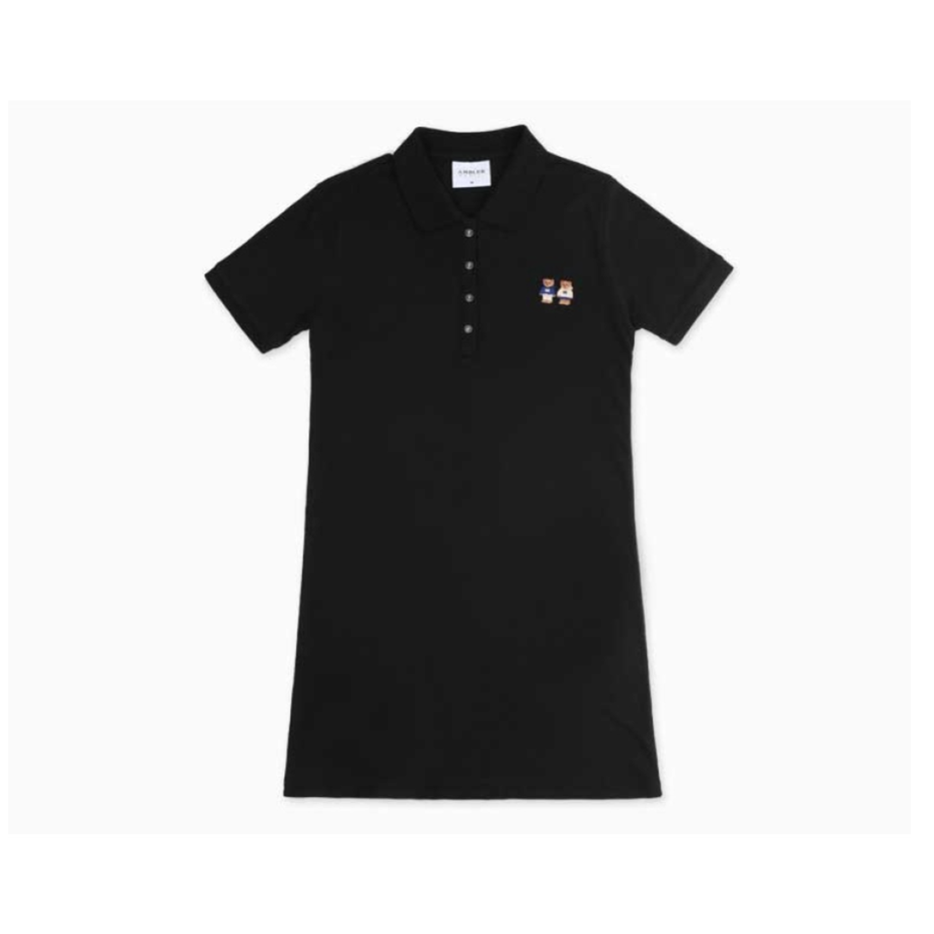 AMBLER Twinlook Bear Polo T-shirt Dress 'Black'