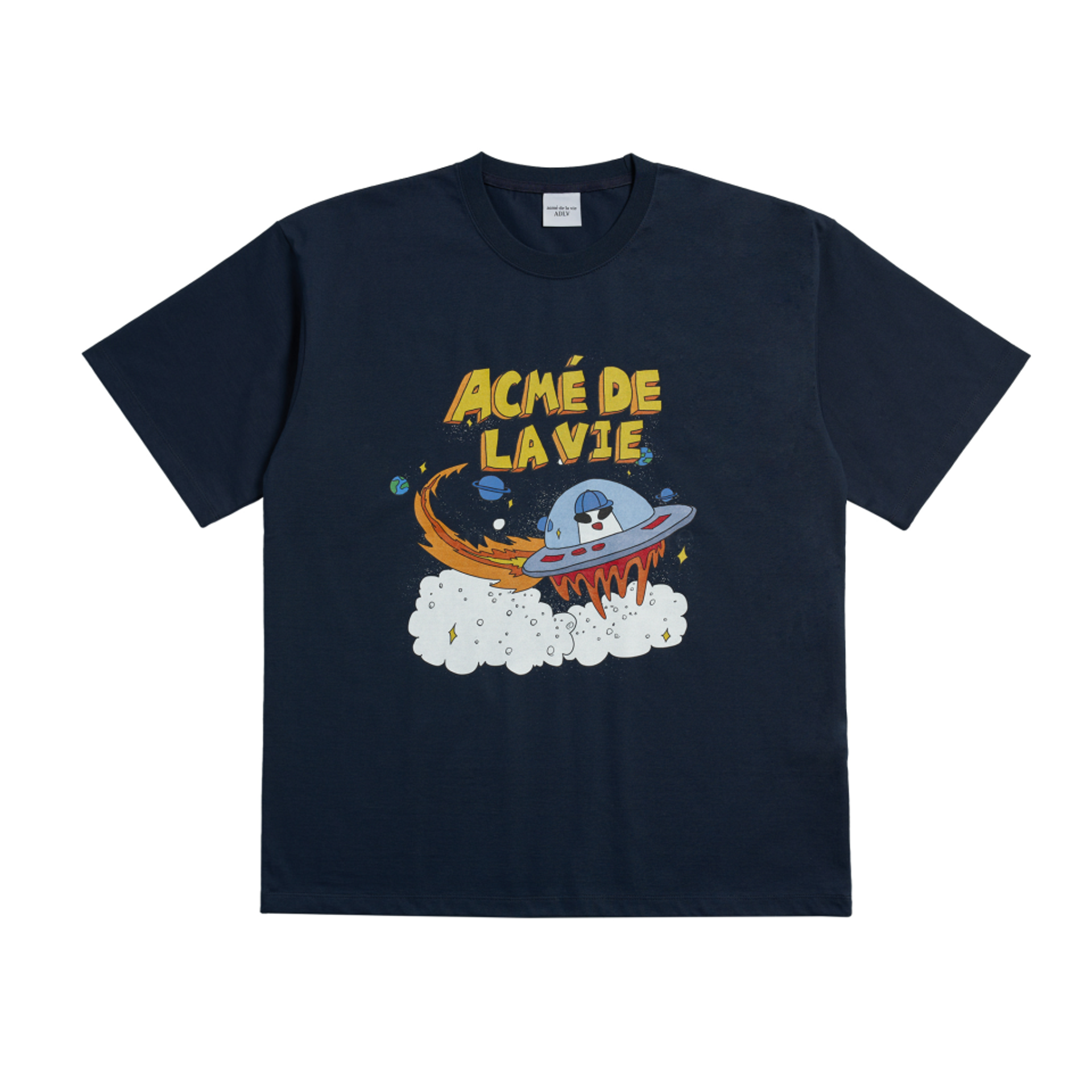 Acme De La Vie Spaceship Short Sleeve T-Shirt 'Navy' 