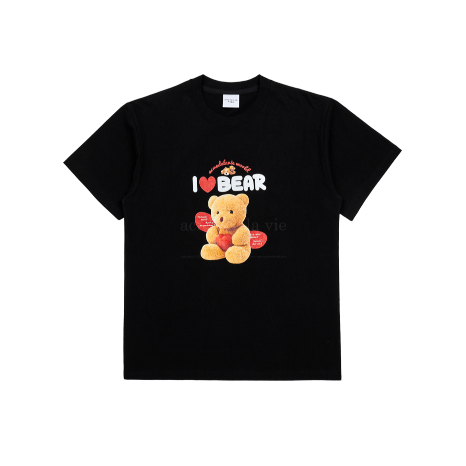 Acme De La Vie I Love Teddy Bear Short Sleeve T-Shirt 'Black'