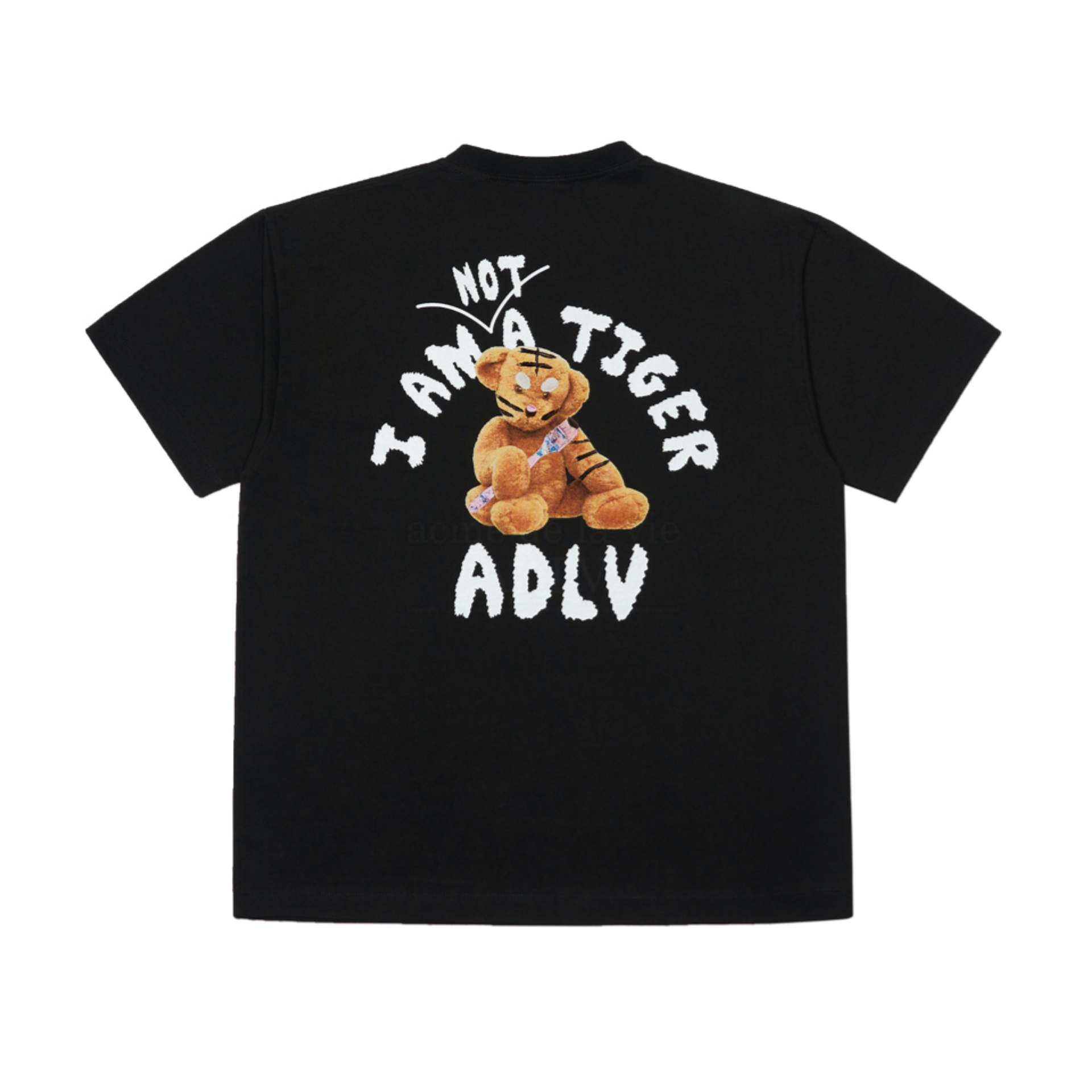 Acme De La Vie Tiger Teddy Bear Doll Short Sleeve T-Shirt 'Black'