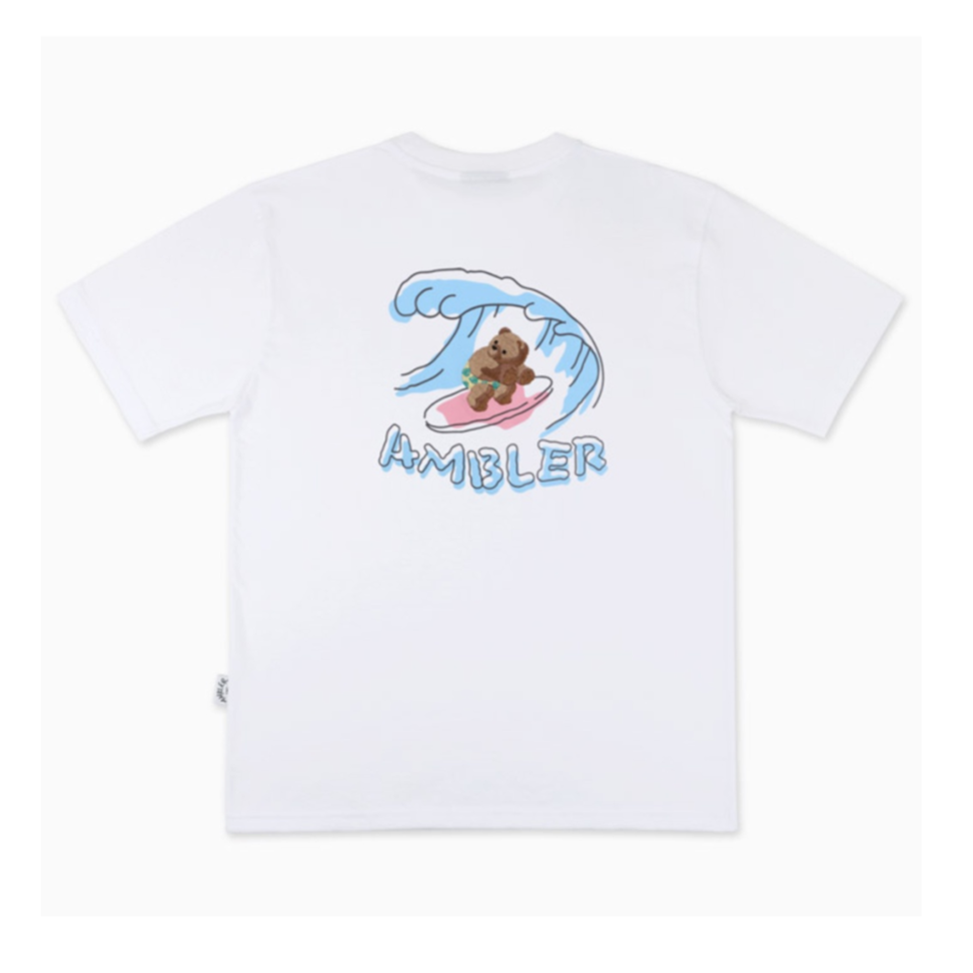 AMBLER Surfing Bear T-shirt 'White'