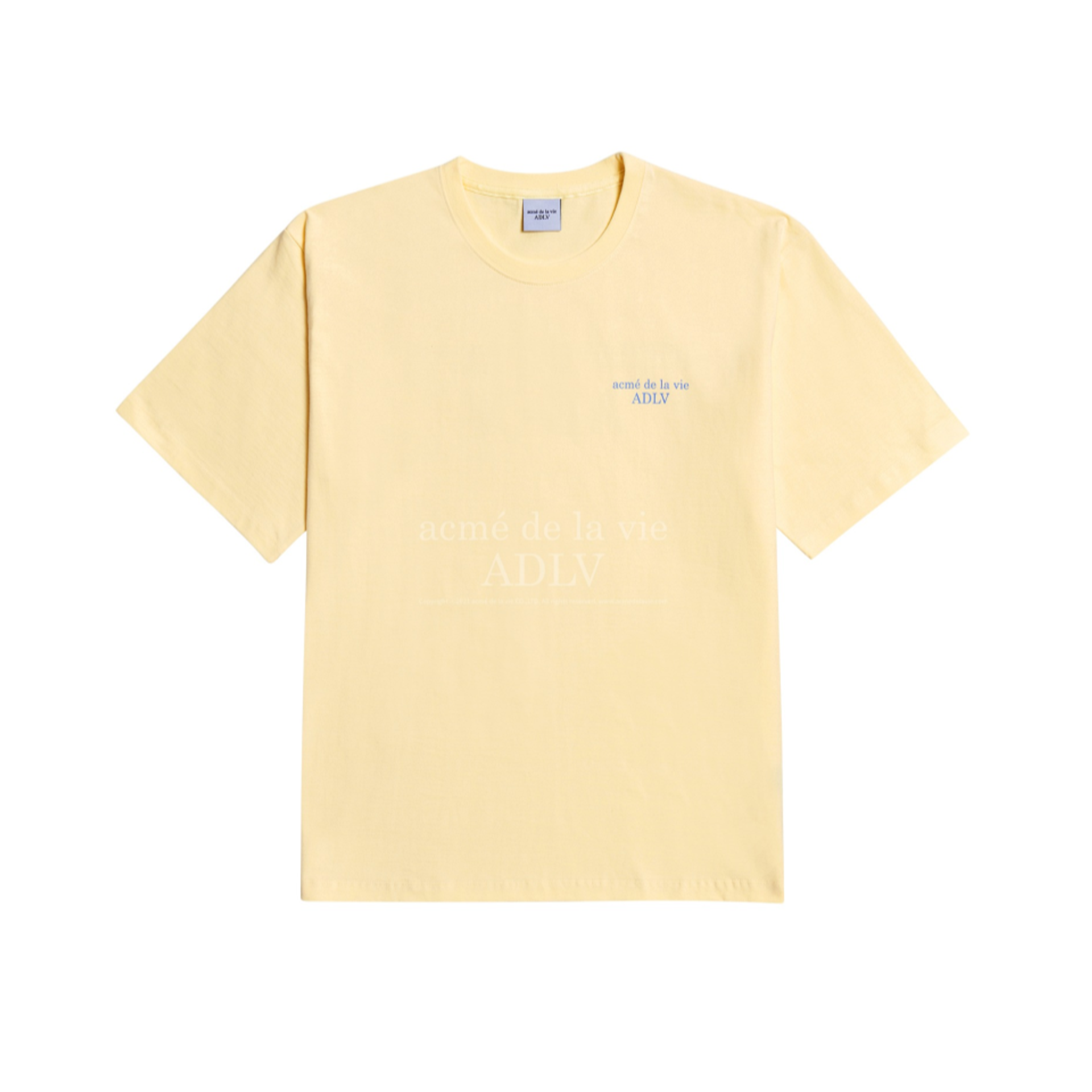 Acme De La Vie Basic Short Sleeve T-Shirt 2 'Light Yellow'