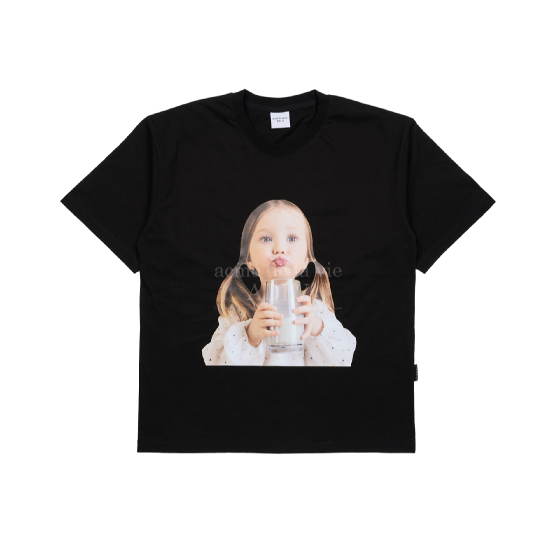 Acme De La Vie Baby Face Milk Girl Short Sleeve T-Shirt 'Black'