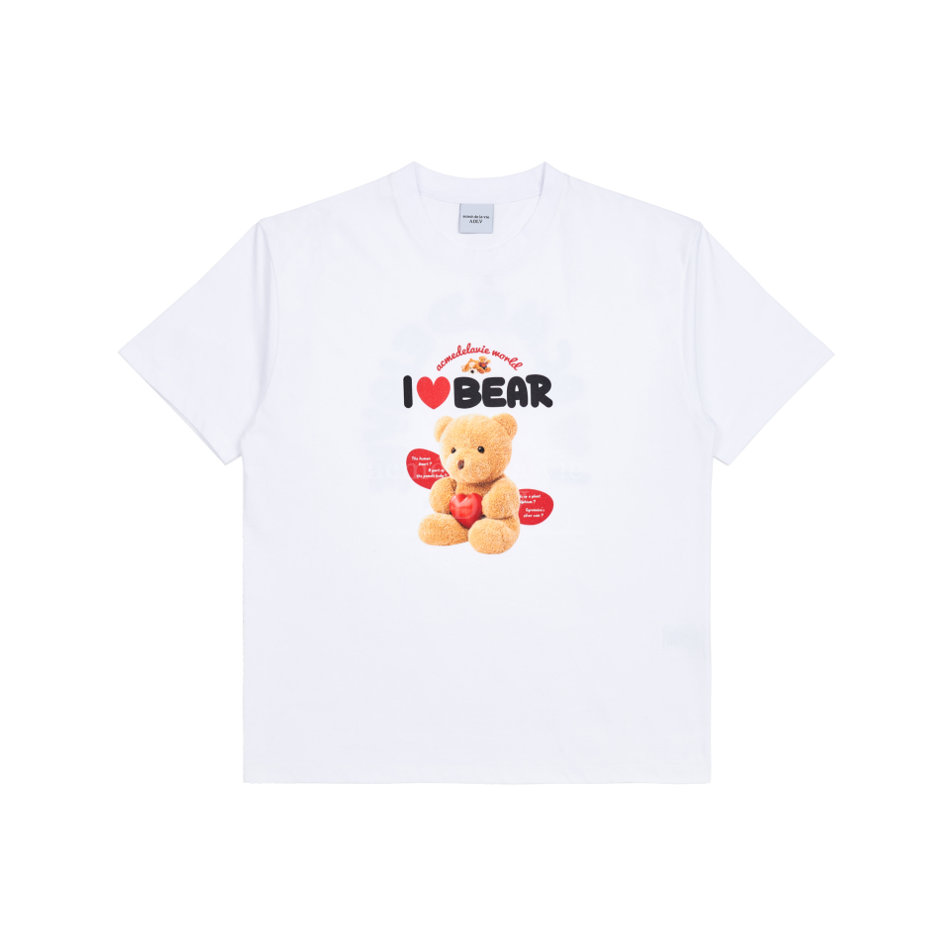 Acme De La Vie I Love Teddy Bear Short Sleeve T-Shirt 'White'