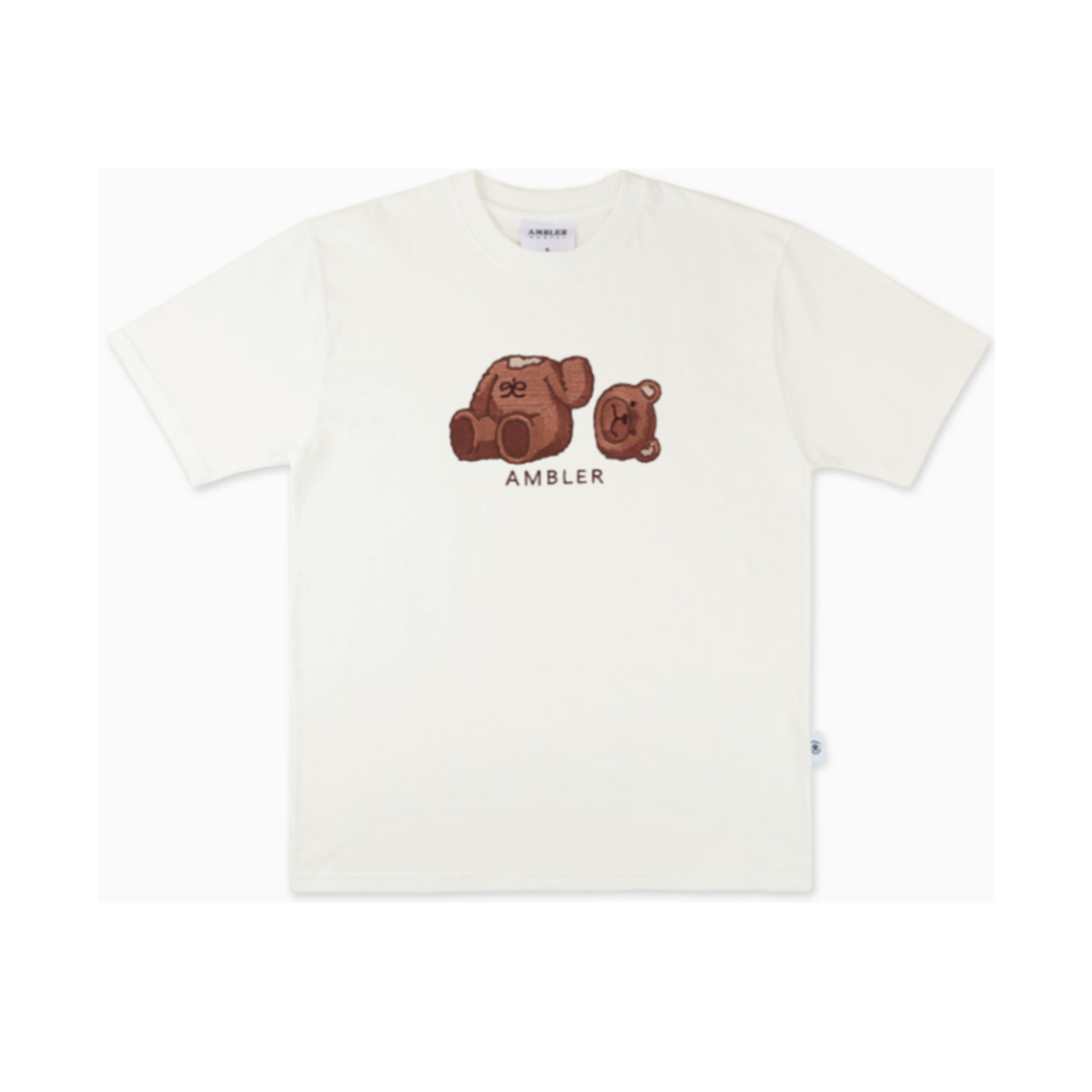 Ambler Oops Bear Overfit Short Sleeve T-shirt 'Cream'