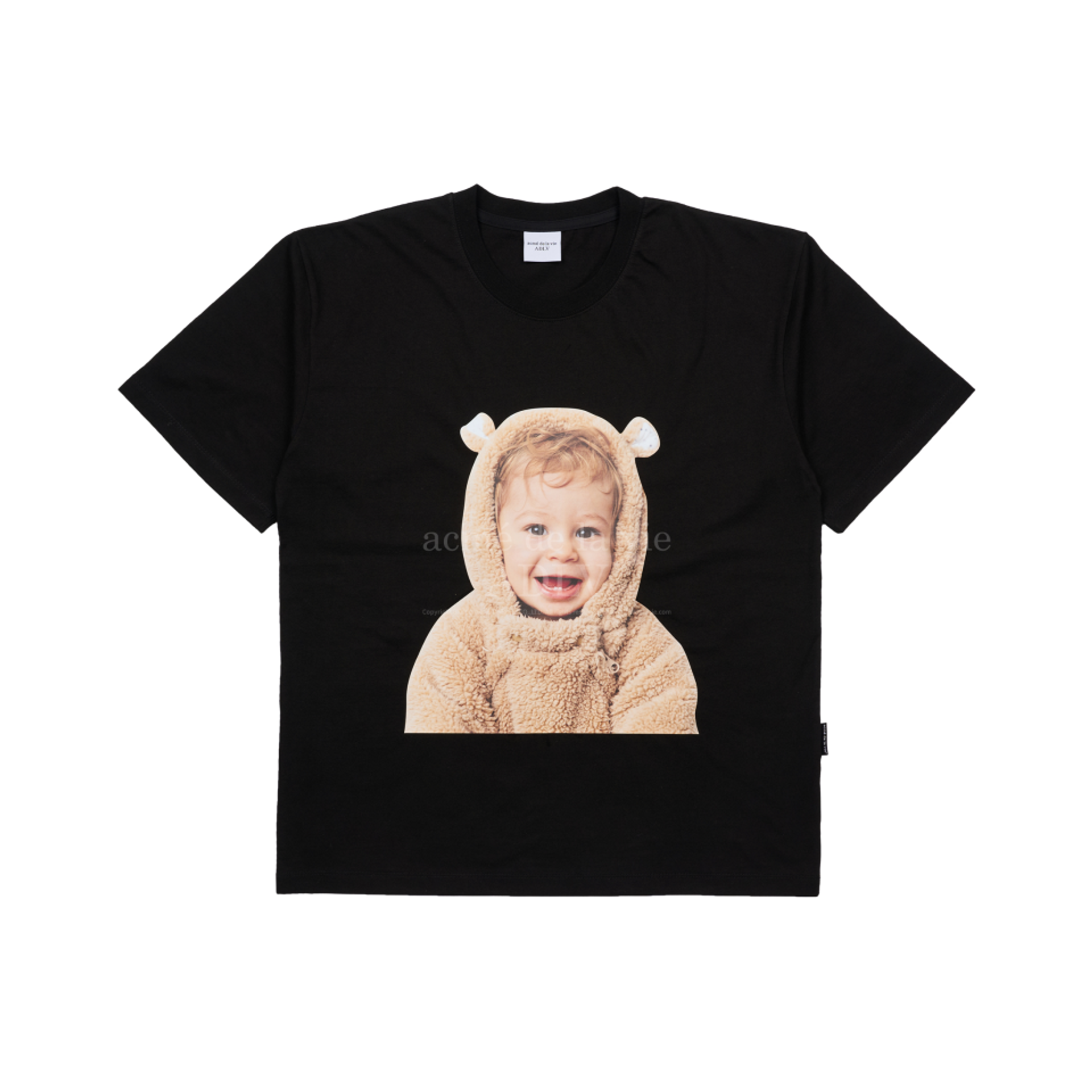 Acme De La Vie Baby Face Bear Doll Short Sleeve T-Shirt 'Black'