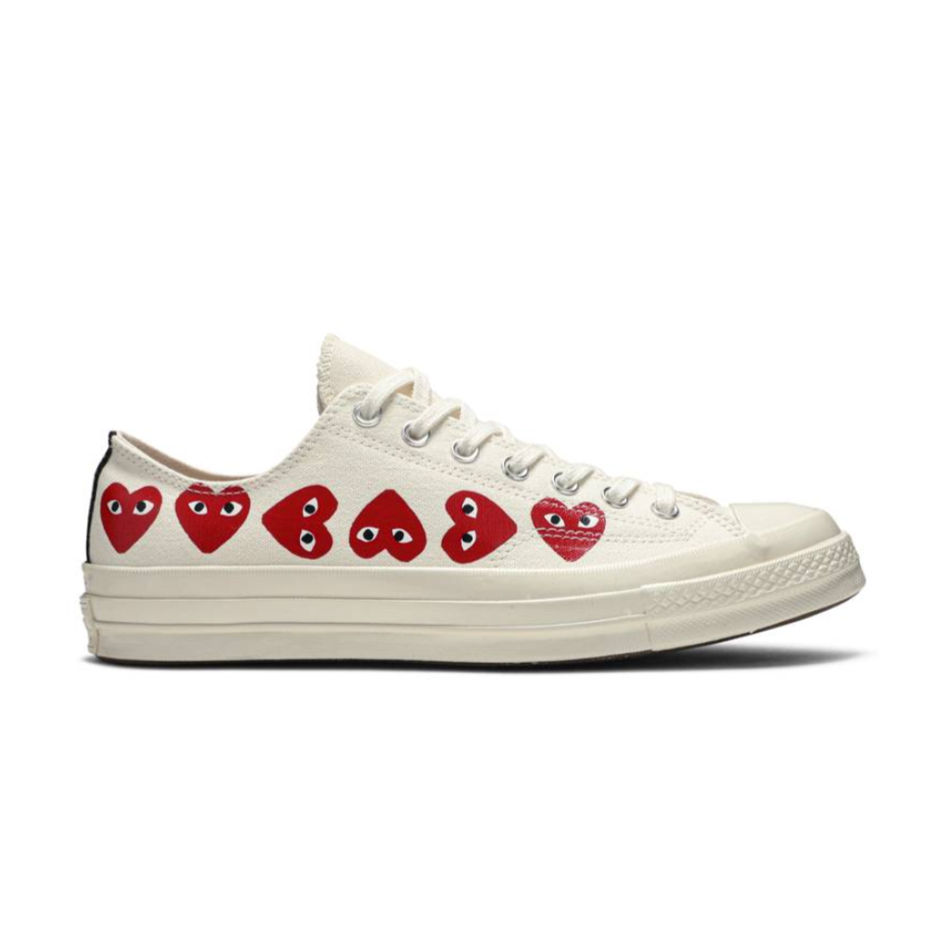 Converse Comme des Garcons Play x Chuck 70 Low Top 'Multi Heart' White