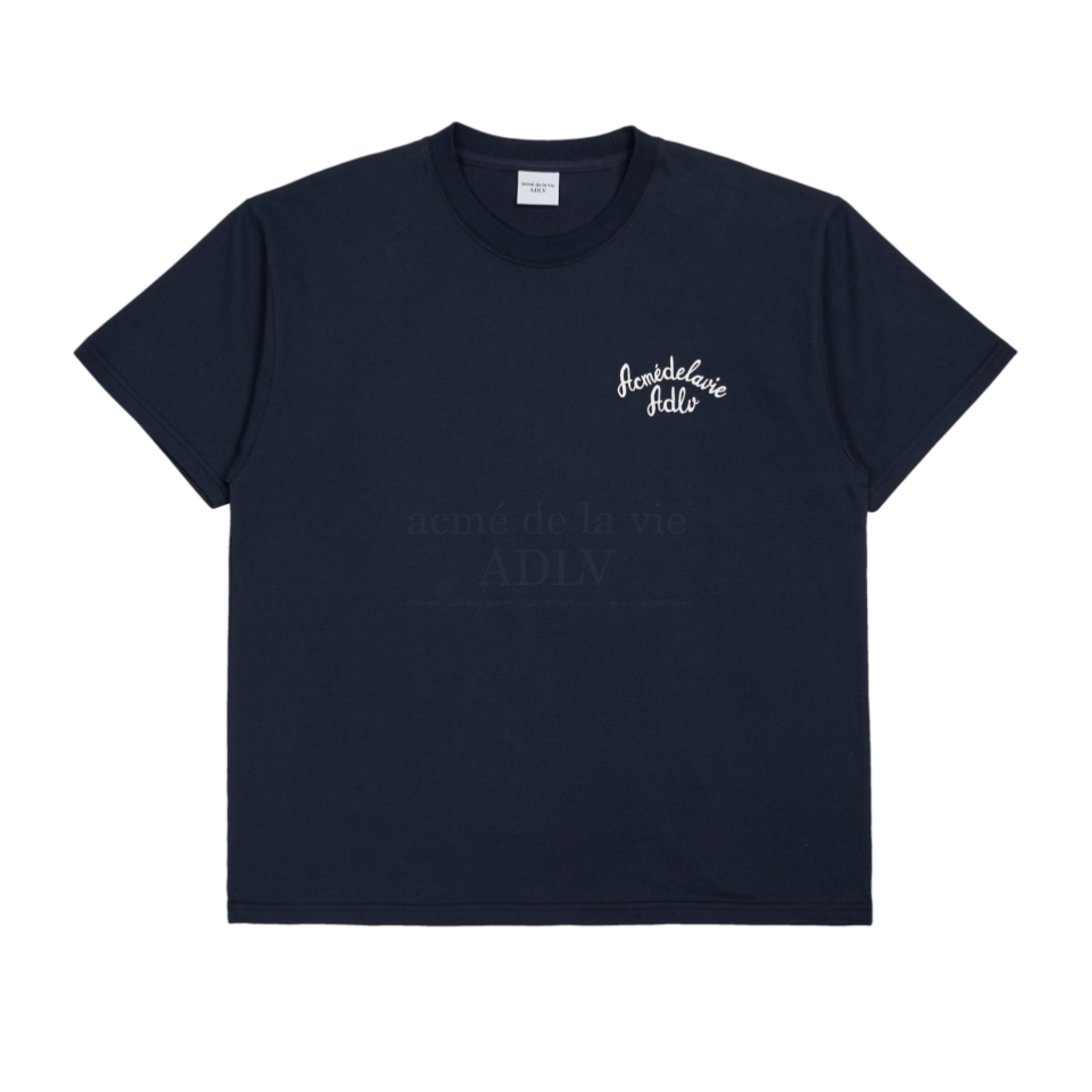 Acme De La Vie Script Logo Embroidery Short Sleeve T-Shirt 'Navy' 