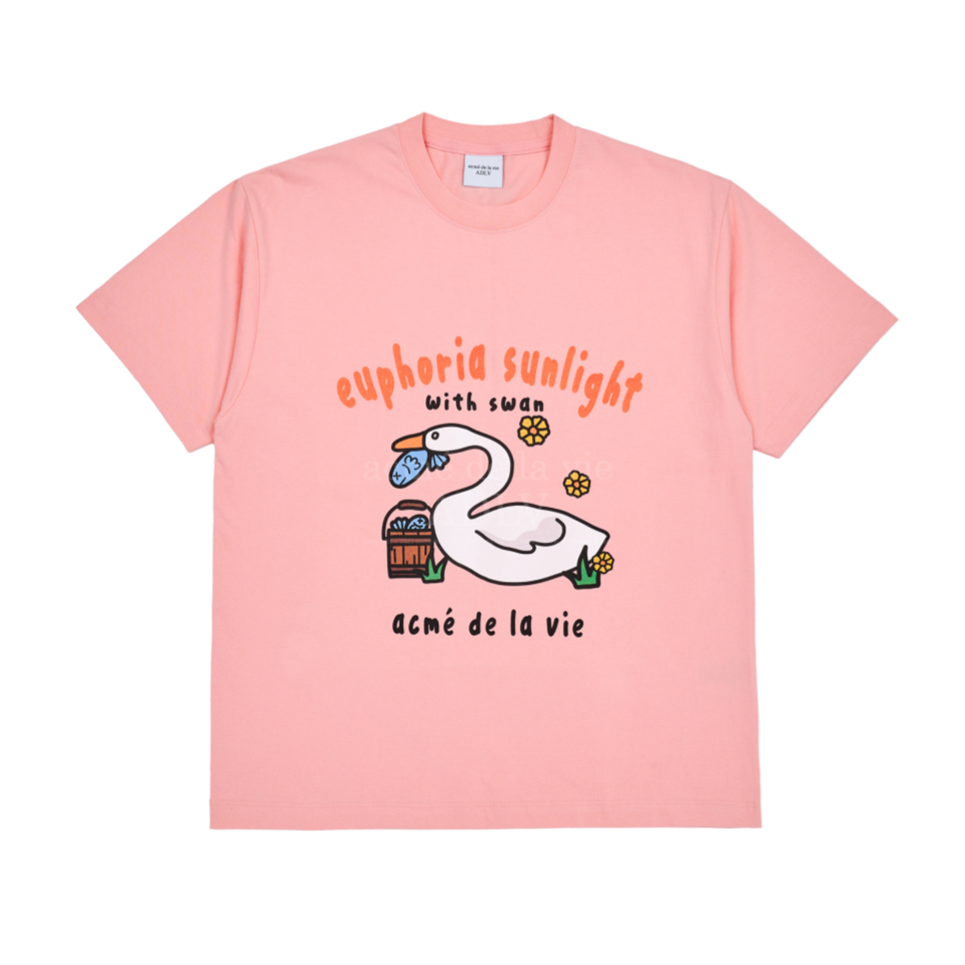 Acme De La Vie Fish Swan Short Sleeve T-Shirt 'Pink'