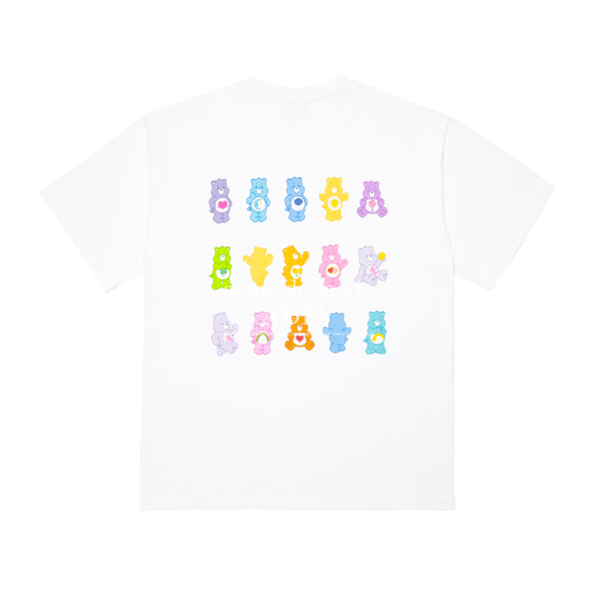 [Care Bears X Acme De La Vie] Colorful Care Bears Short Sleeve T-Shirts White 
