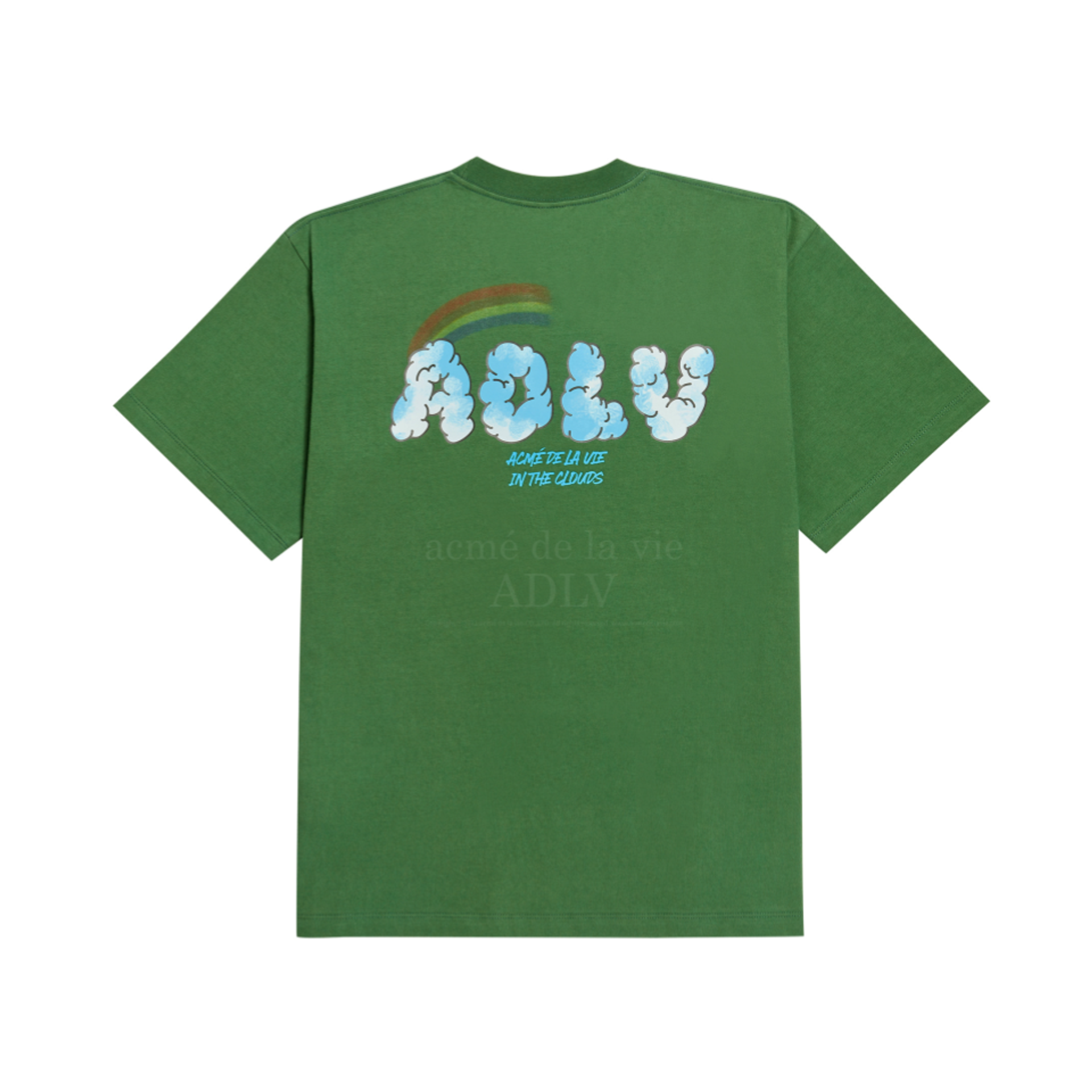 Acme De La Vie Rainbow Cloud Logo Short Sleeve T-Shirt Green 