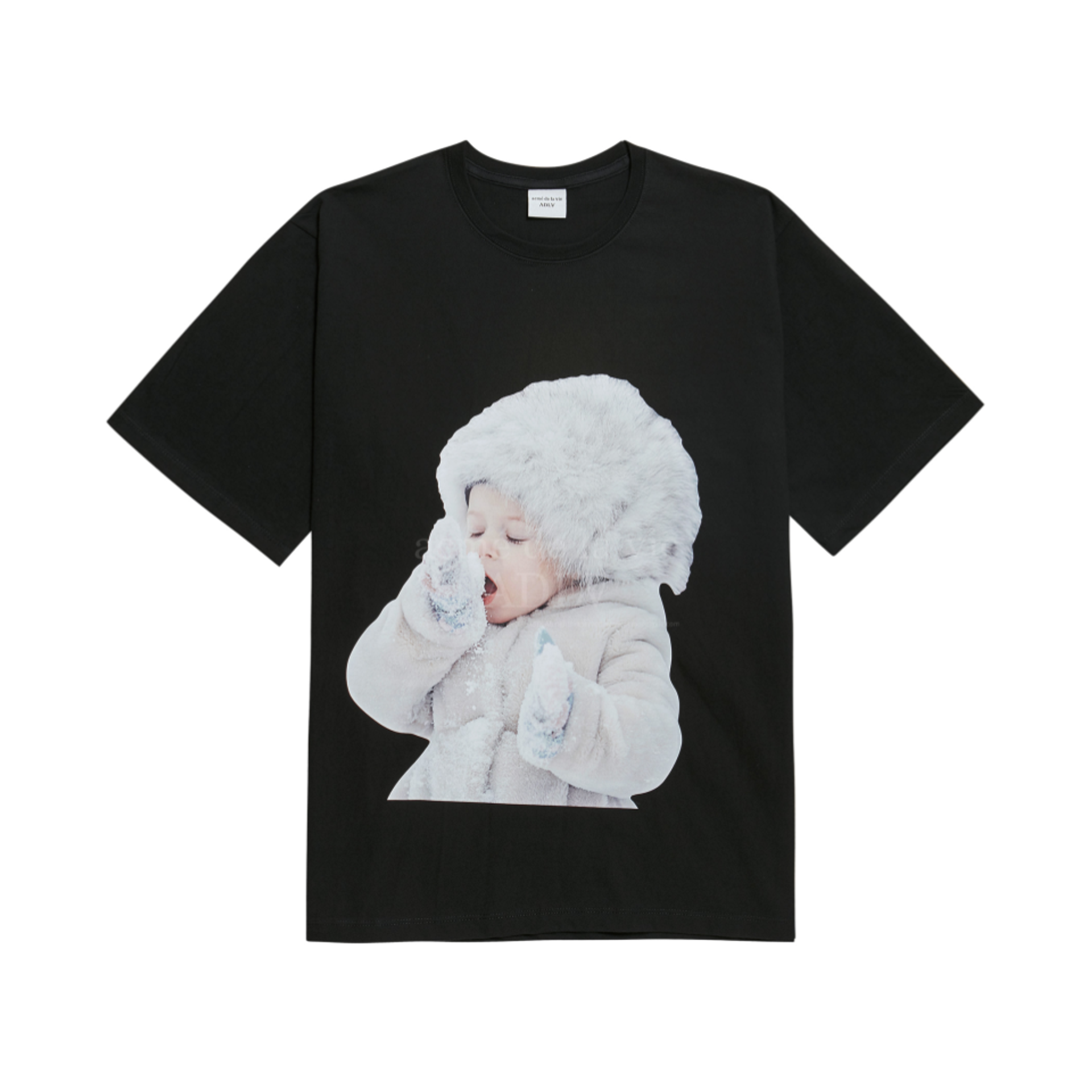 Acme De La Vie Baby Face Short Sleeve T-Shirt Black Snow 