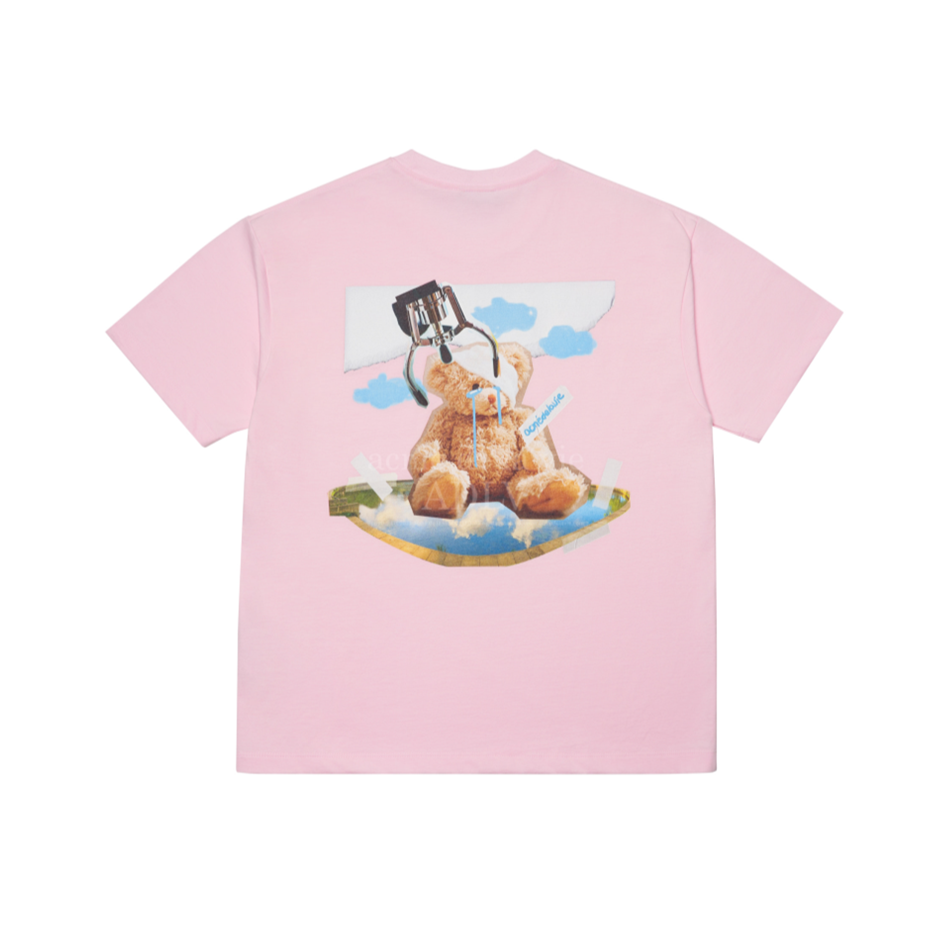 Acme De La Vie Teddy Bear Doll Collage Short Sleeve T-Shirt 'Pink'