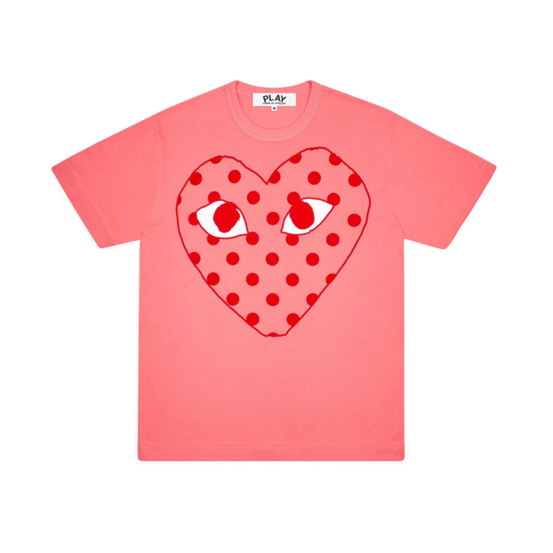 PLAY Comme des Garcons Polka Dot Heart T-Shirt (Pink) Ladies'