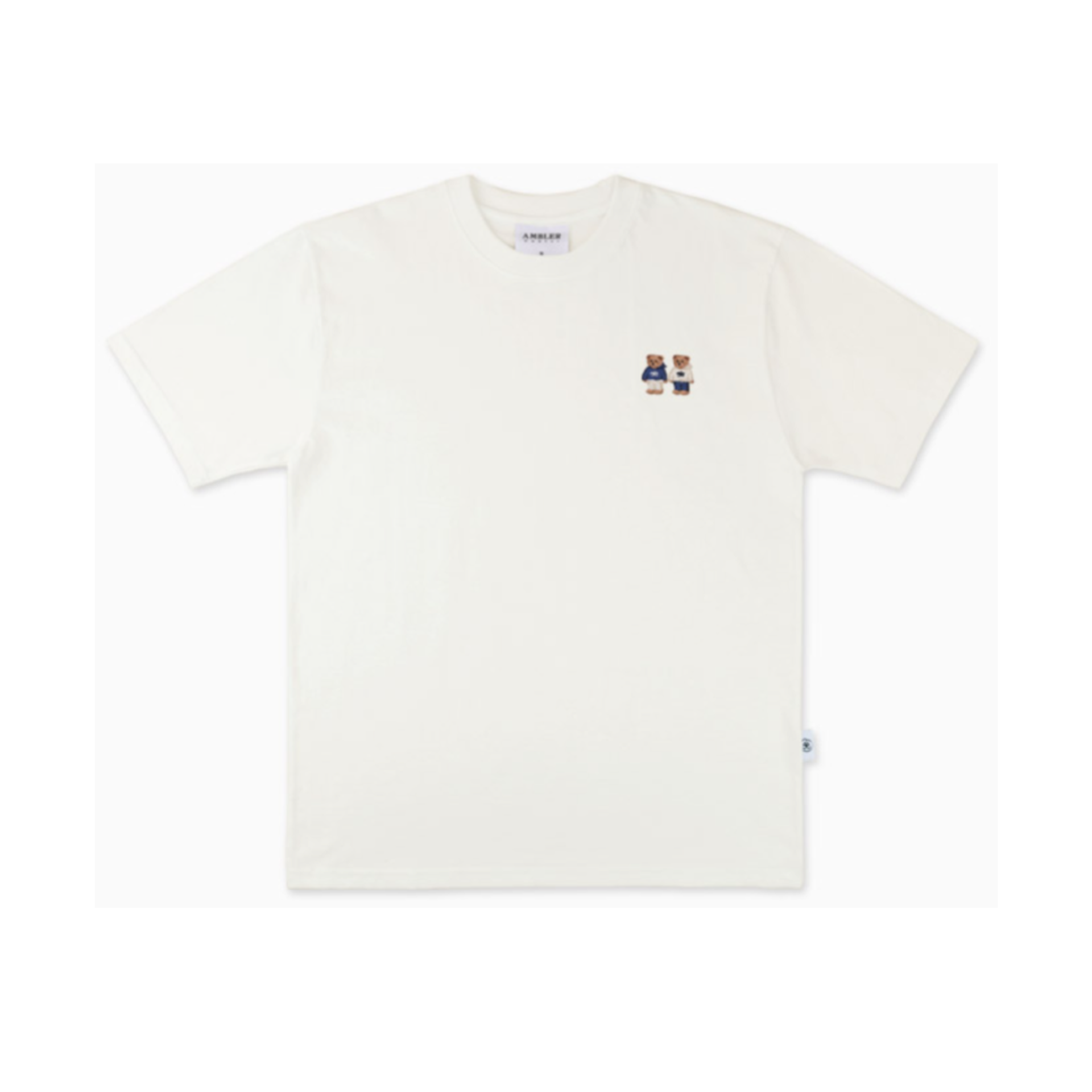 Ambler Twinlook Bear Overfit Short Sleeve T-shirt 'Cream'