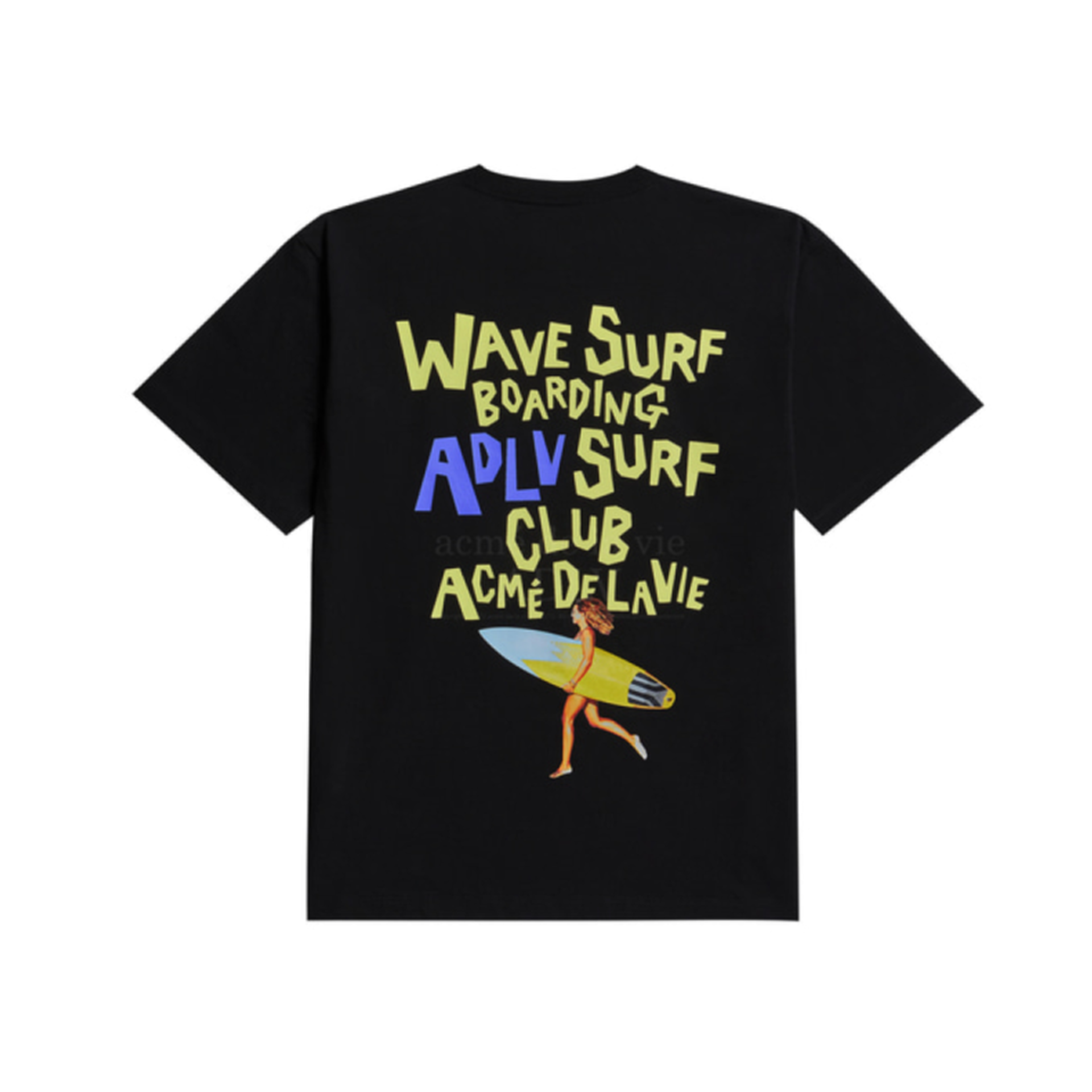 Acme De La Vie Surfing Girl Short Sleeve T-Shirt Black 