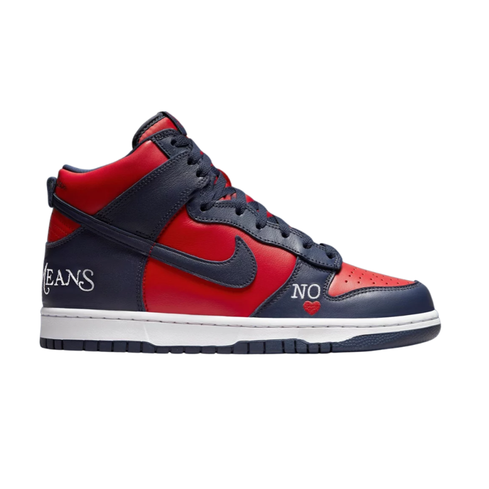 Nike Supreme x Dunk High SB 'By Any Means - Red Navy'