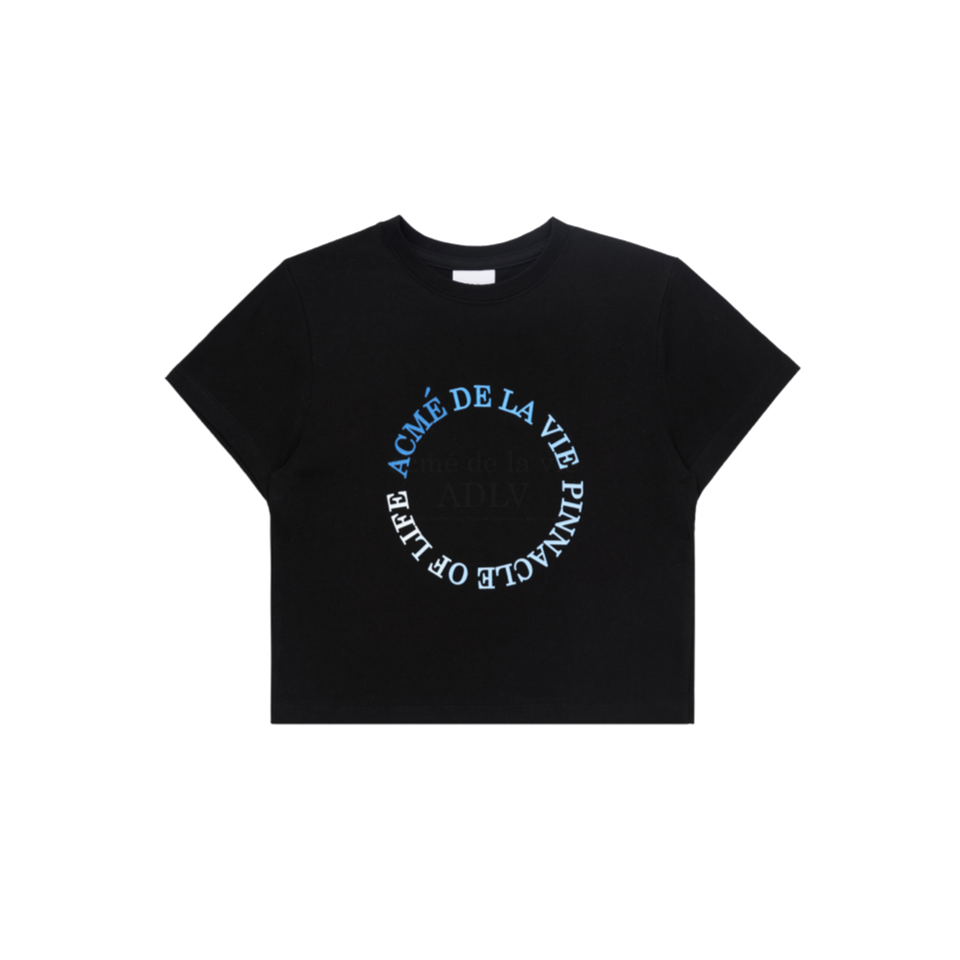 Acme De La Vie x LISA Circle Logo Artwork Crop Top Short Sleeve T-Shirt Black 