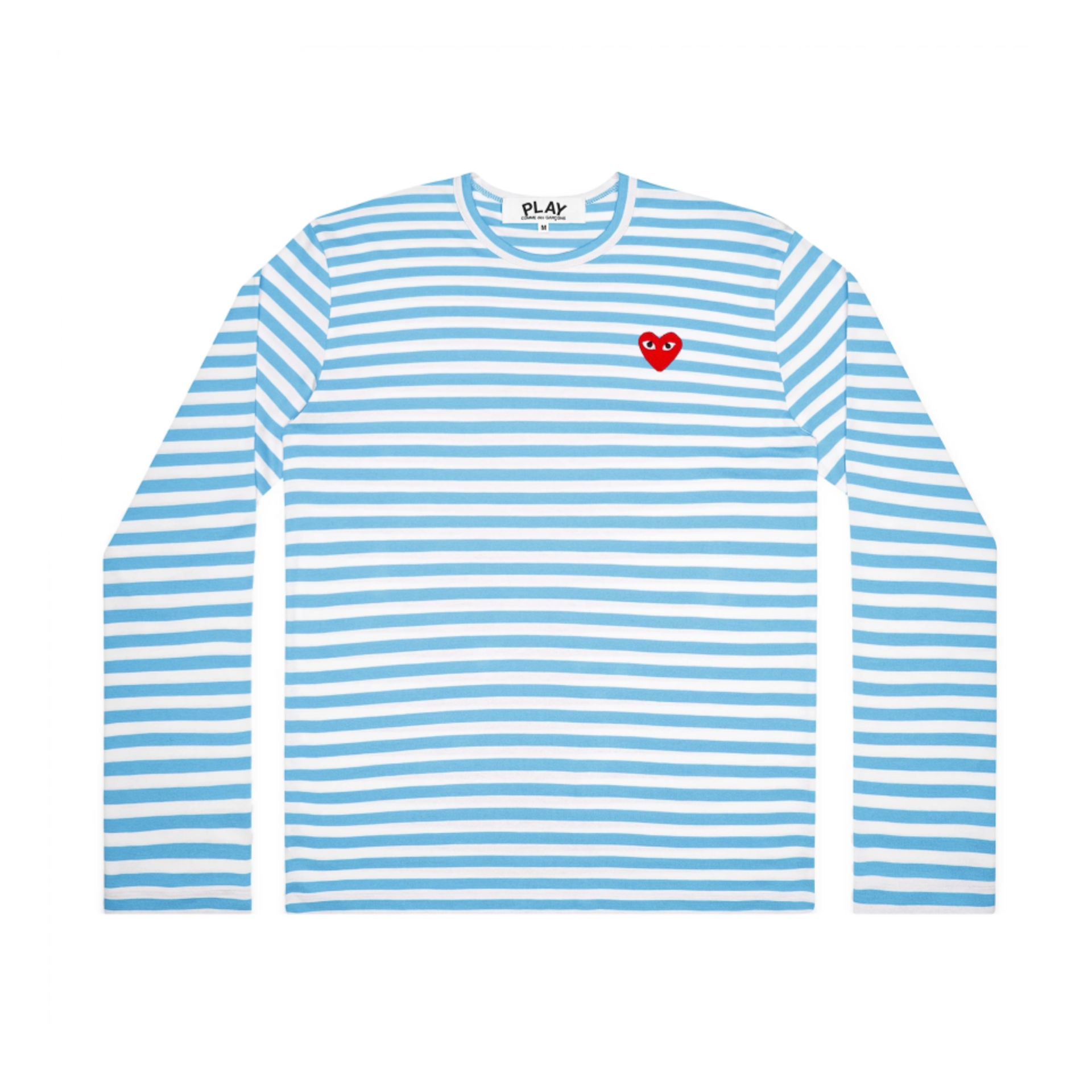 PLAY Comme des Garcons Striped T-Shirt (Blue) Men's