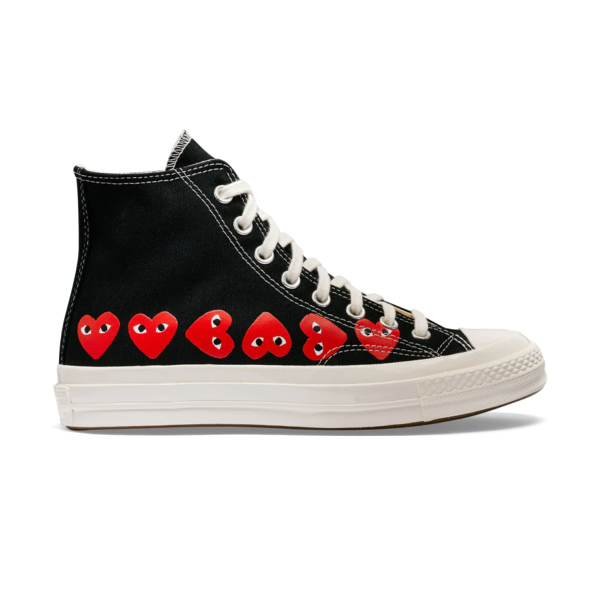 Comme des Garcons x Converse Chuck Taylor All Star 70 Hi 'Multi Red Heart' Black