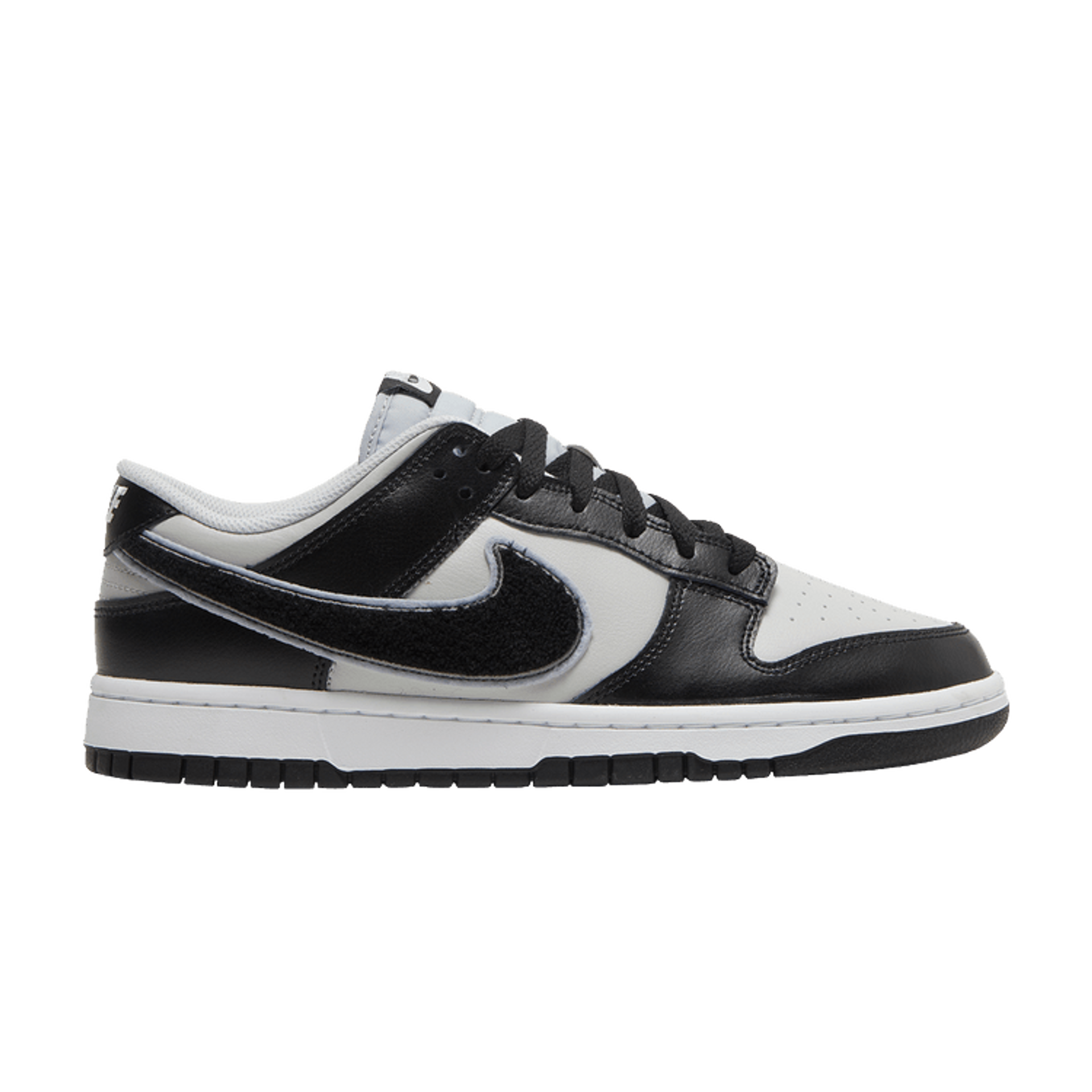 Nike Dunk Low 'Chenille Swoosh - Black Grey Fog' - DQ7683 001 | Ox Street