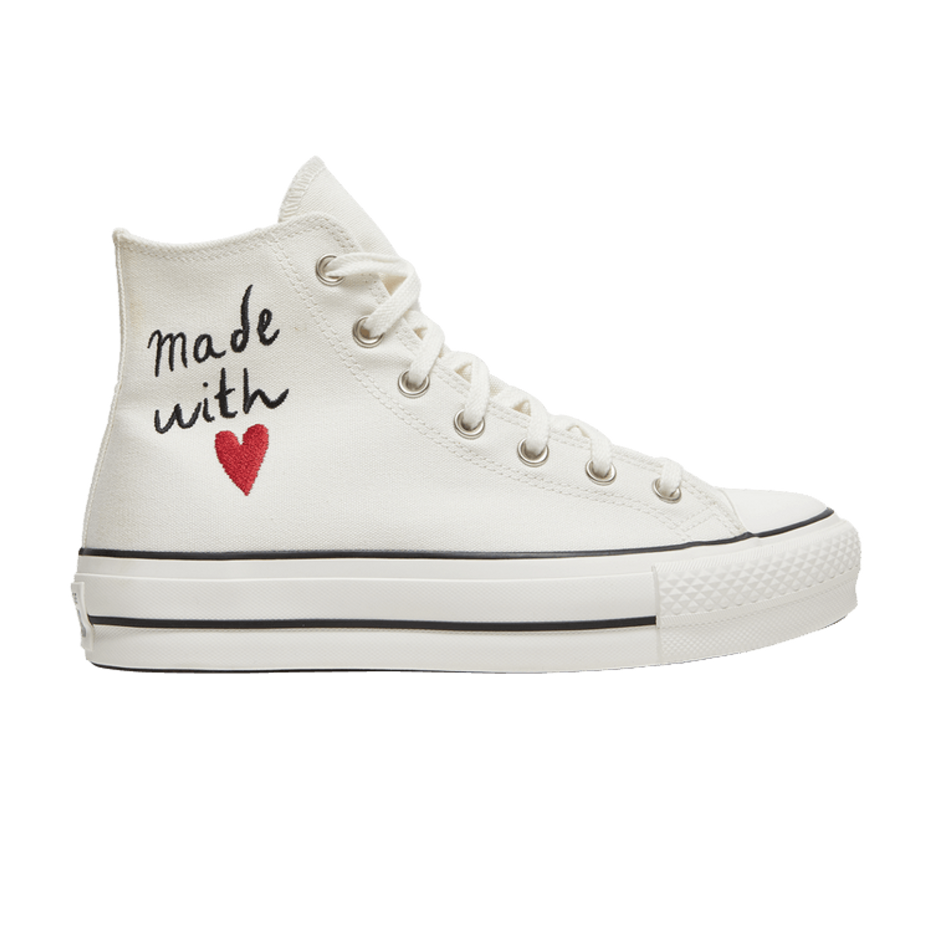 Wmns Converse Chuck Taylor All Star Lift High 'Valentine's Day - Vintage White'